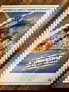 Empire Strikes Back Original 2 Fogli Italian 1P Folded Movie Poster Star Wars 39"x55": The Empire Strikes Back (also known as Star Wars: Episode V – The Empire Strikes Back) is a 1980 American epic space opera film directed by Irvin Kershner from a screenplay by Leigh Brackett and Law