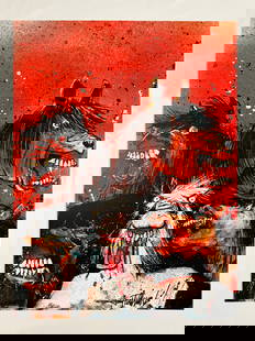 Joey Feldman Signed Oversized Embossed Print "Wild Horses" Original Poster 18"x24": LA based international artist. Founder of the Joey Feldman Gallery in Los Angeles. This artwork was used as poster art for The Melvins.
