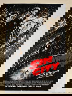 Sin City Original Poster Autograph Signed by Cast and Director Robert Rodriguez 27x40: Sin City (also known as Frank Miller's Sin City) is a 2005 American neo-noir crime anthology film directed by Robert Rodriguez and Frank Miller based on Miller's comic book series of the same name.[4]