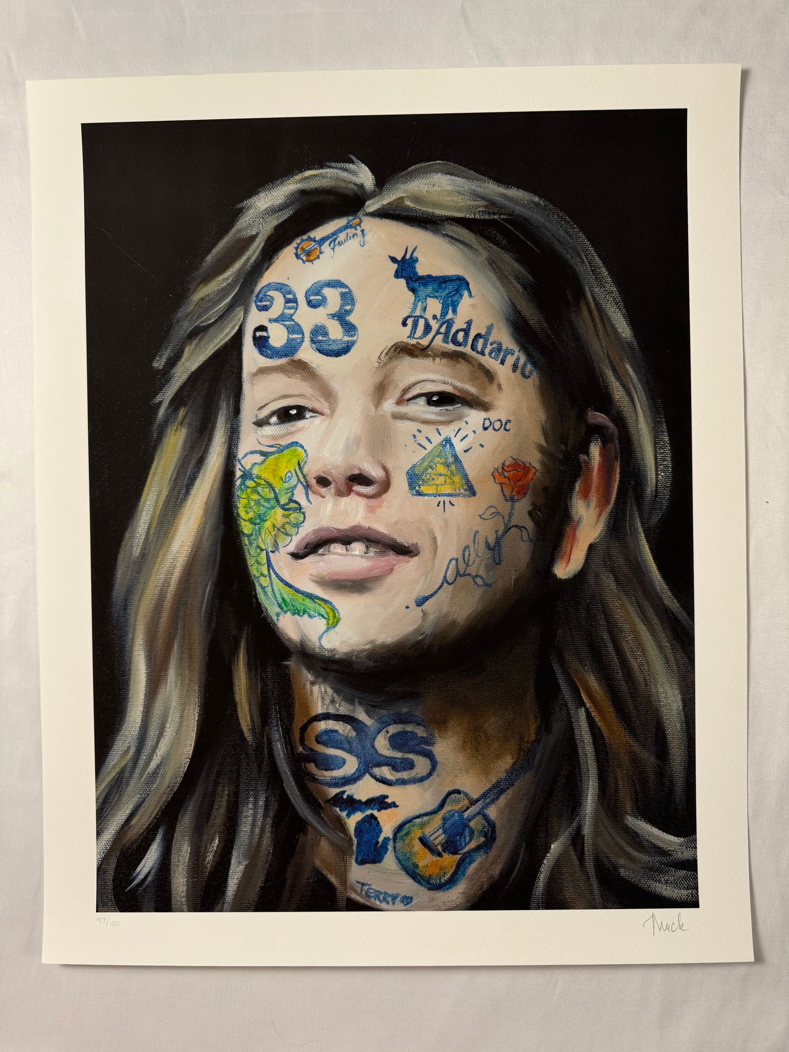 Billy Strings 97/100 by Jules Muck Original Limited Edition Signed Print, 16"x20 Phish (1 of 4)