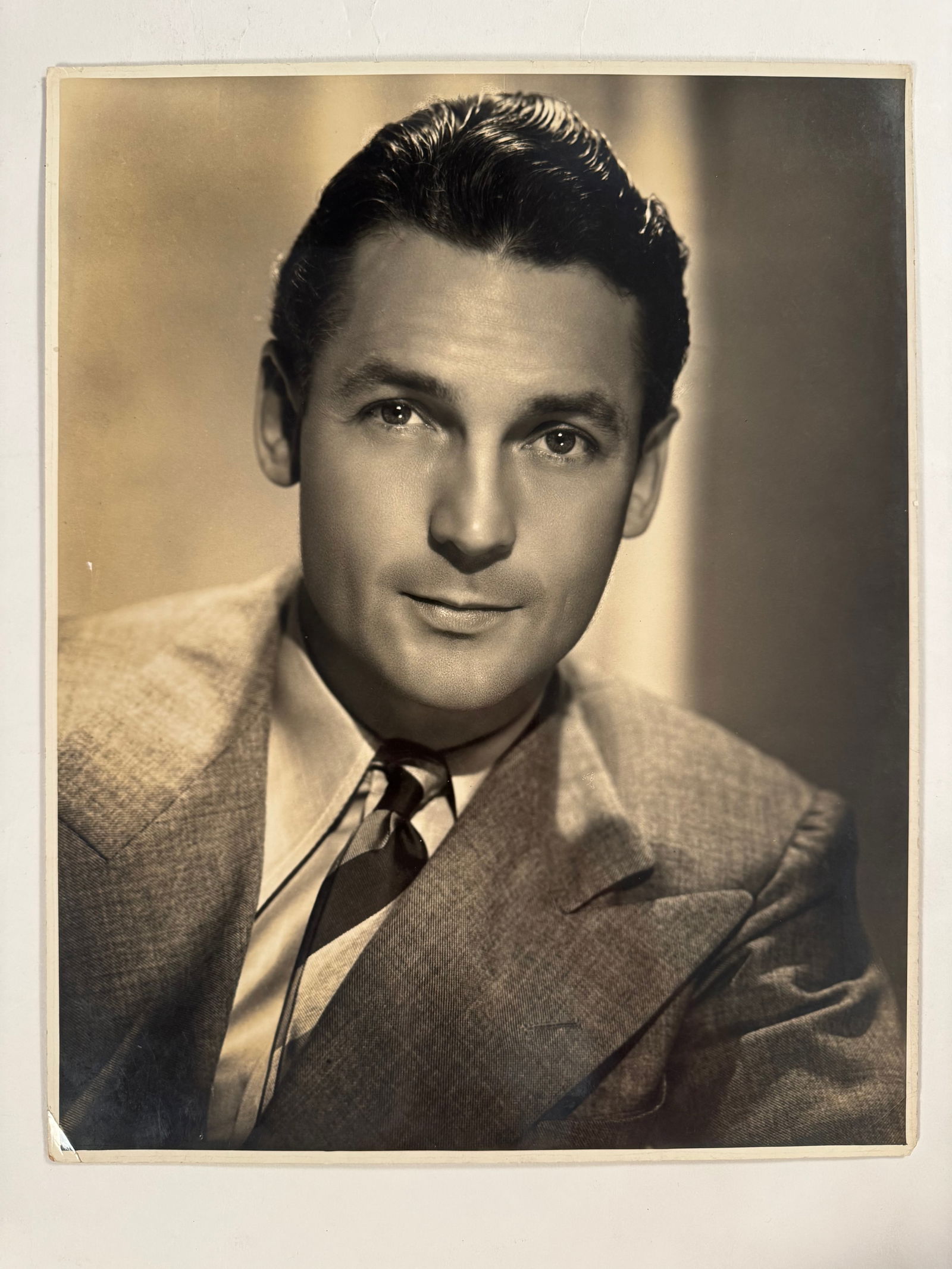 Charles Farrell 11x14 Unframed Portrait by George Hurrell - Stamped on back: Charles David Farrell (August 9, 1900 – May 6, 1990) was an American film actor whose height was in the 1920s and 1930s and the Mayor of Palm Springs from 1947 to 1955. Farrell was known for his ons