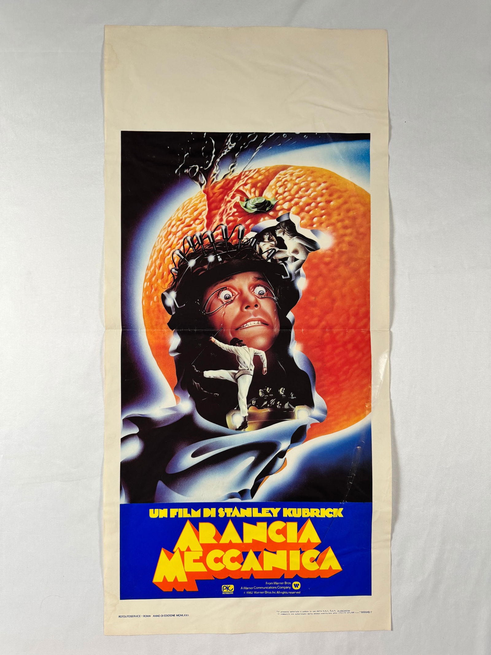 A Clockwork Orange Original RR82 Italian Locandino Folded Movie Poster 13"x27.5" Stanley Kubrick (1 of 6)