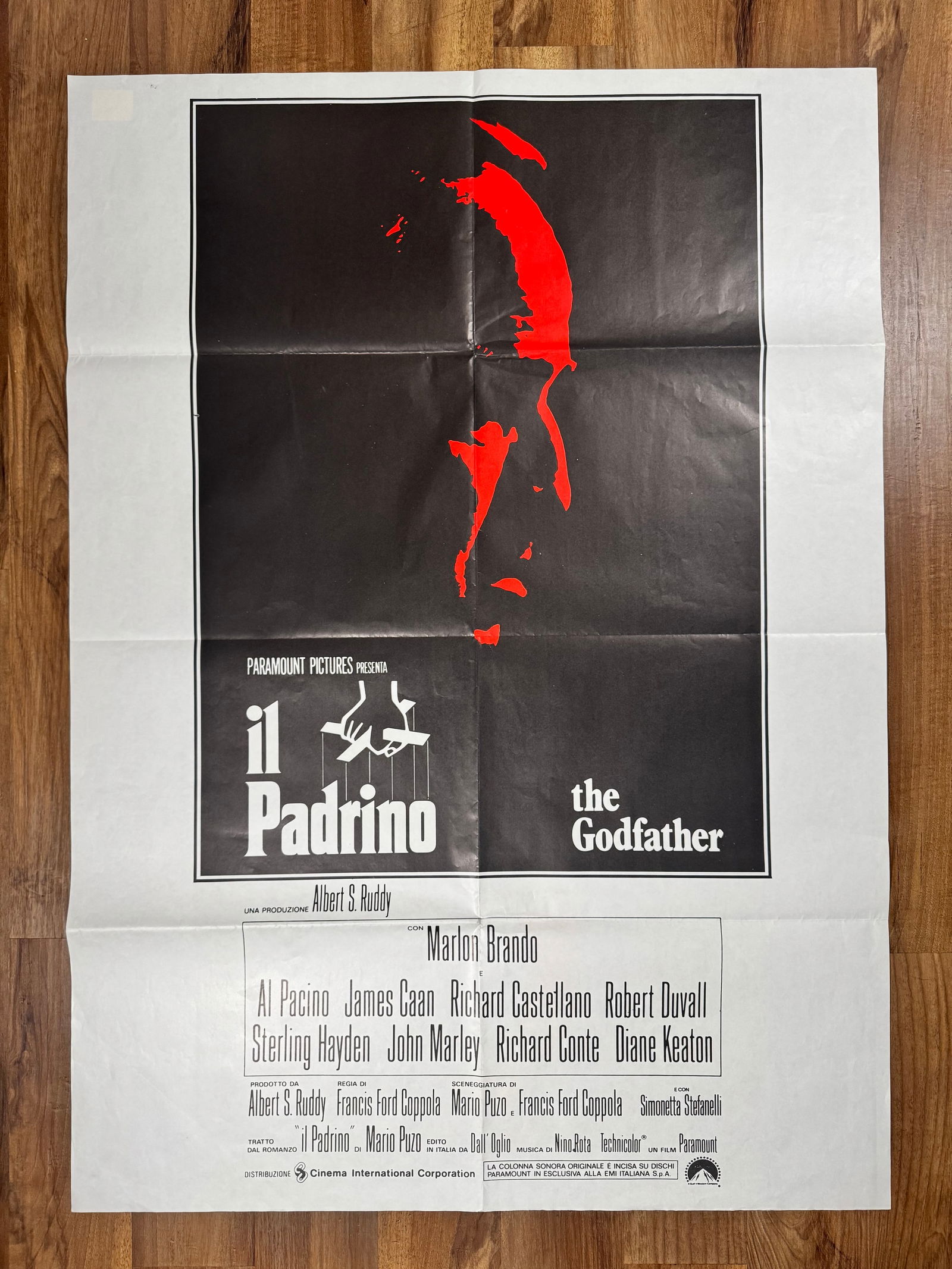 The Godfather Original 2 Fogli Italian 1P Folded Movie Poster 39"x55" Marlon Brando Al Pacino (1 of 4)