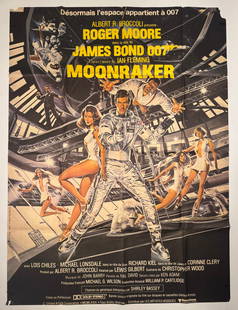 Moonraker 1979 French 1p Original Movie Poster 46x61: Moonraker is a 1979 spy-fi film, the eleventh in the James Bond series produced by Eon Productions, and the fourth to star Roger Moore as the fictional MI6 agent James Bond. The third and final film i