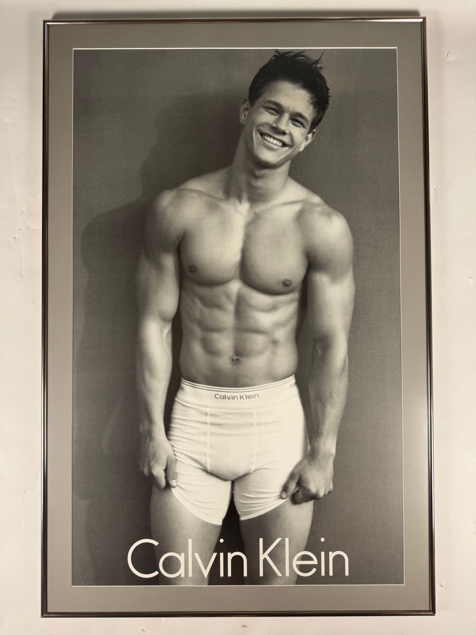 Calvin Klein Mark Wahlberg Underwear Original Poster 1990s Framed and Mounted 22x36 Frame 26x40 (1 of 4)