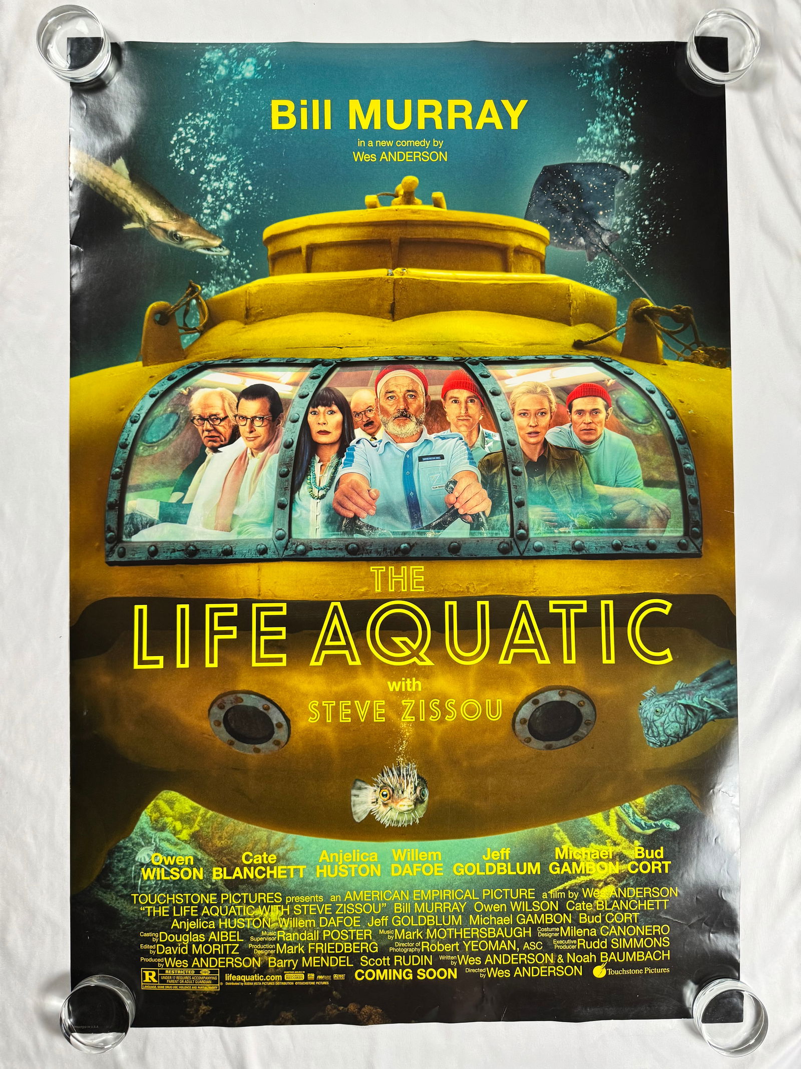 The Life Aqautic 2004 Original Double Sided DSS One Sheet 27x40 Movie Poster (1 of 7)