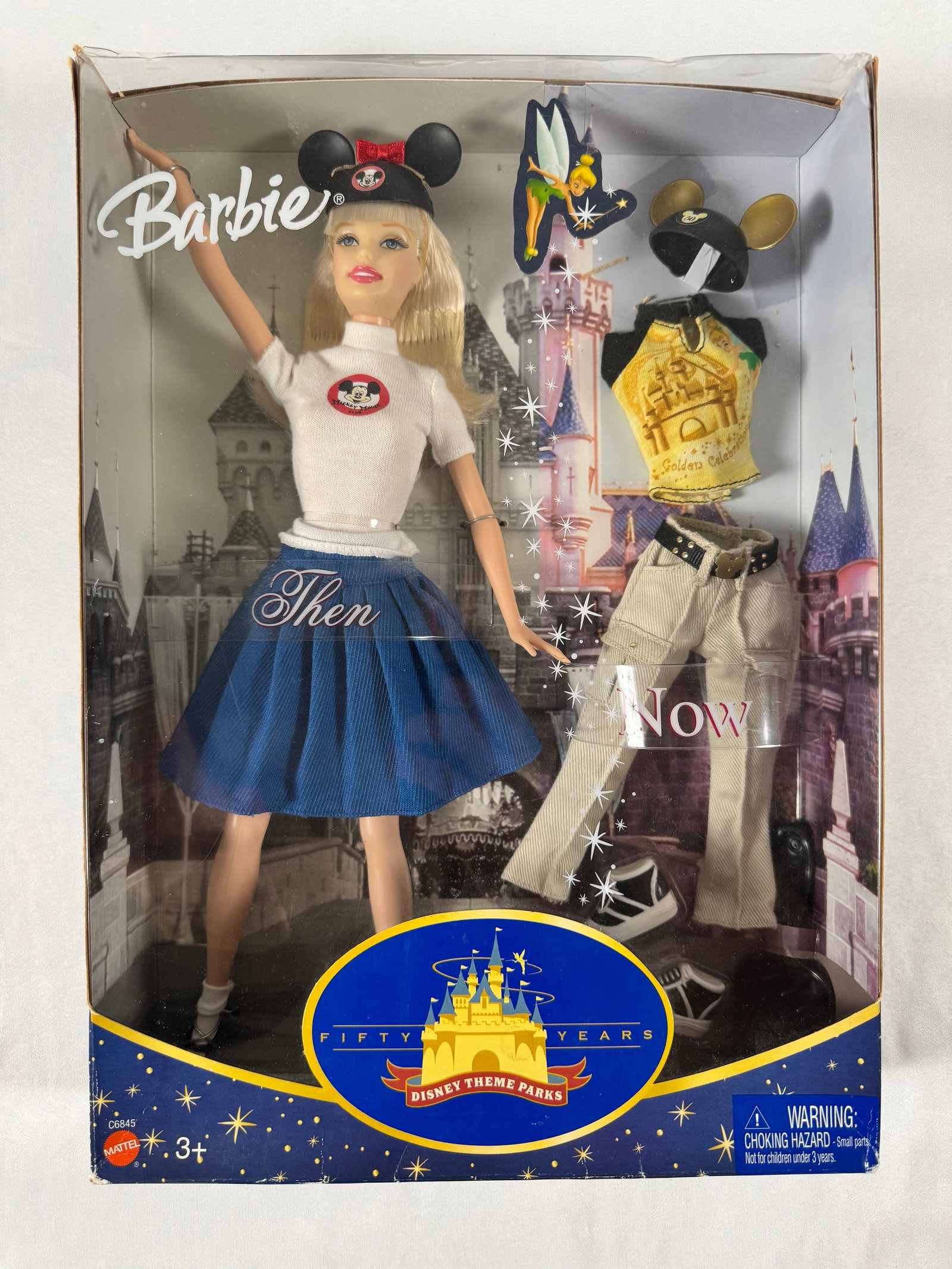 Disney Then and Now Barbie Doll Disney 2004 Mouseketeers Theme Parks Exclusive: Has never been removed from box.
