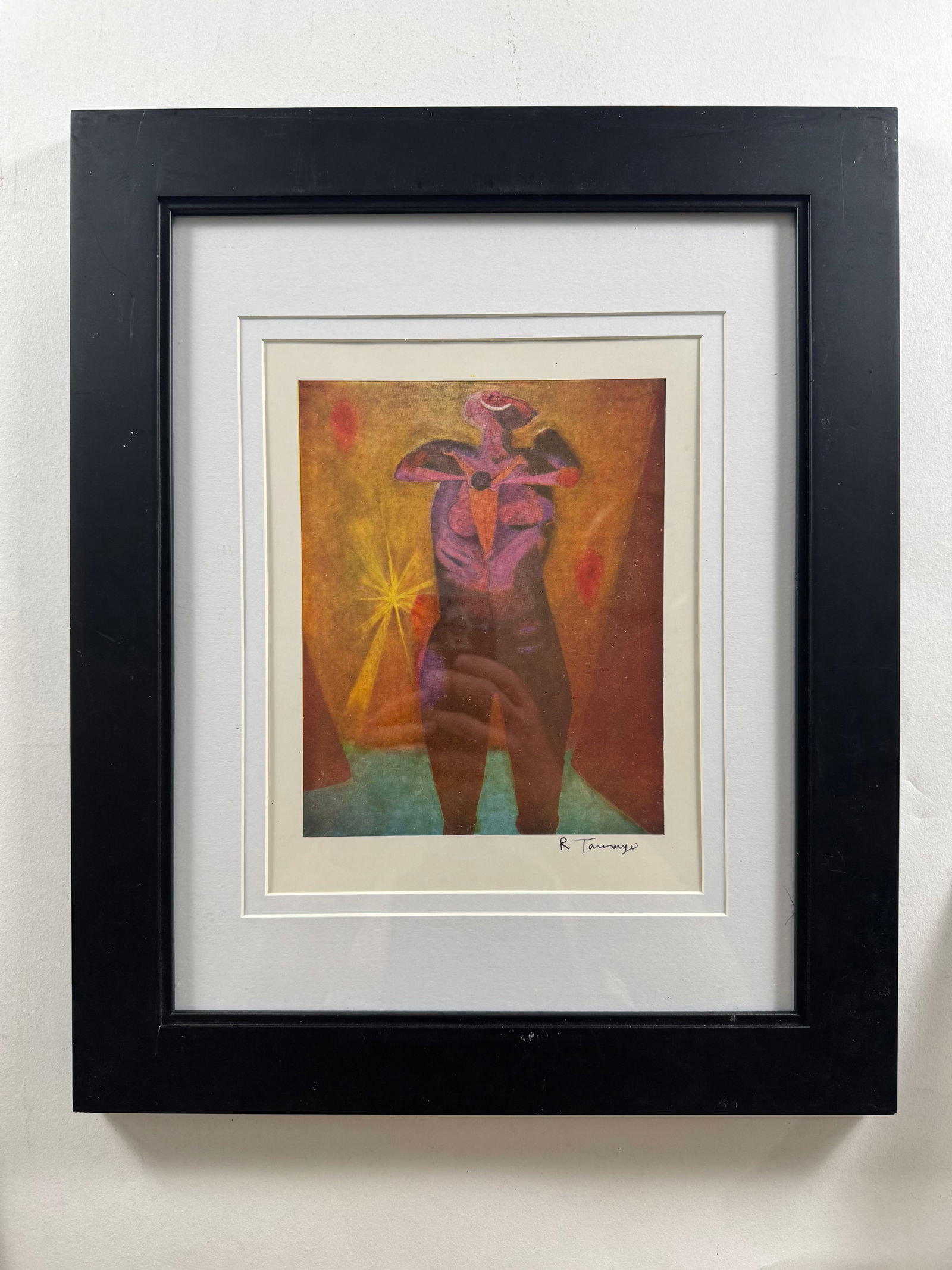 Rufino Tamayo Signed "Happy Mother" 8"x10" Print Framed 14"x17" (1 of 5)
