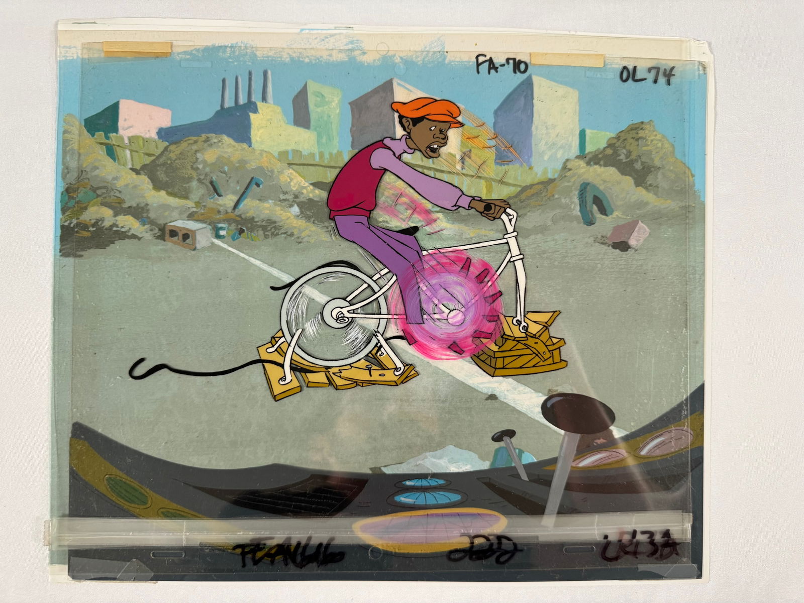Fat Albert and the Cosby Kids - Russel - Original Production Animation Layered Art Cel by Filmation (1 of 8)