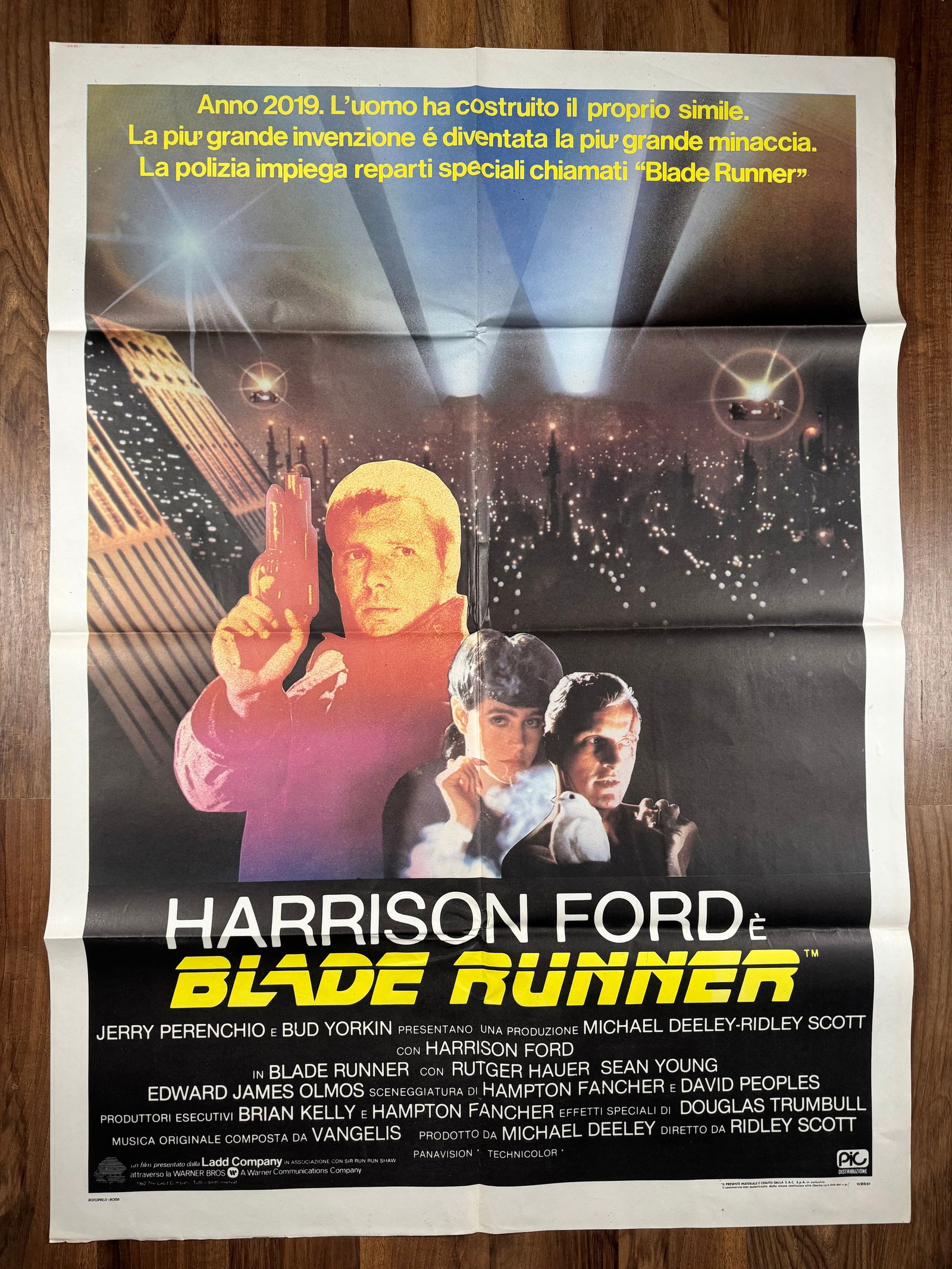 Blade Runner 1982 Large 2 Fogli Italian 1P Folded Movie Poster 39"x55" Ridley Scott Harrison Ford (1 of 6)
