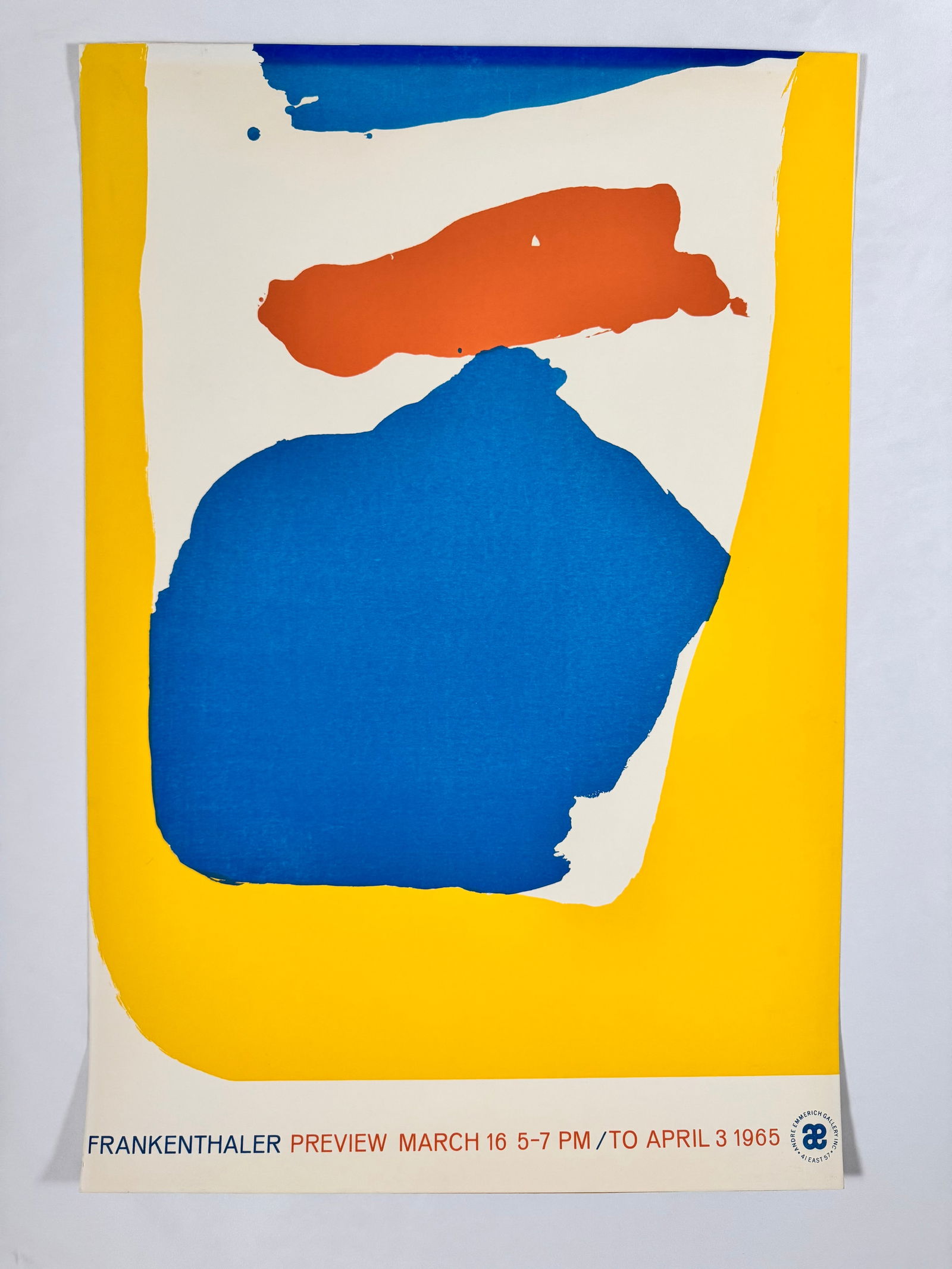 Helen Frankenthaler at André Emmerich Gallery 1965 Original Lithograph Exhibit Poster 19x28" (1 of 7)