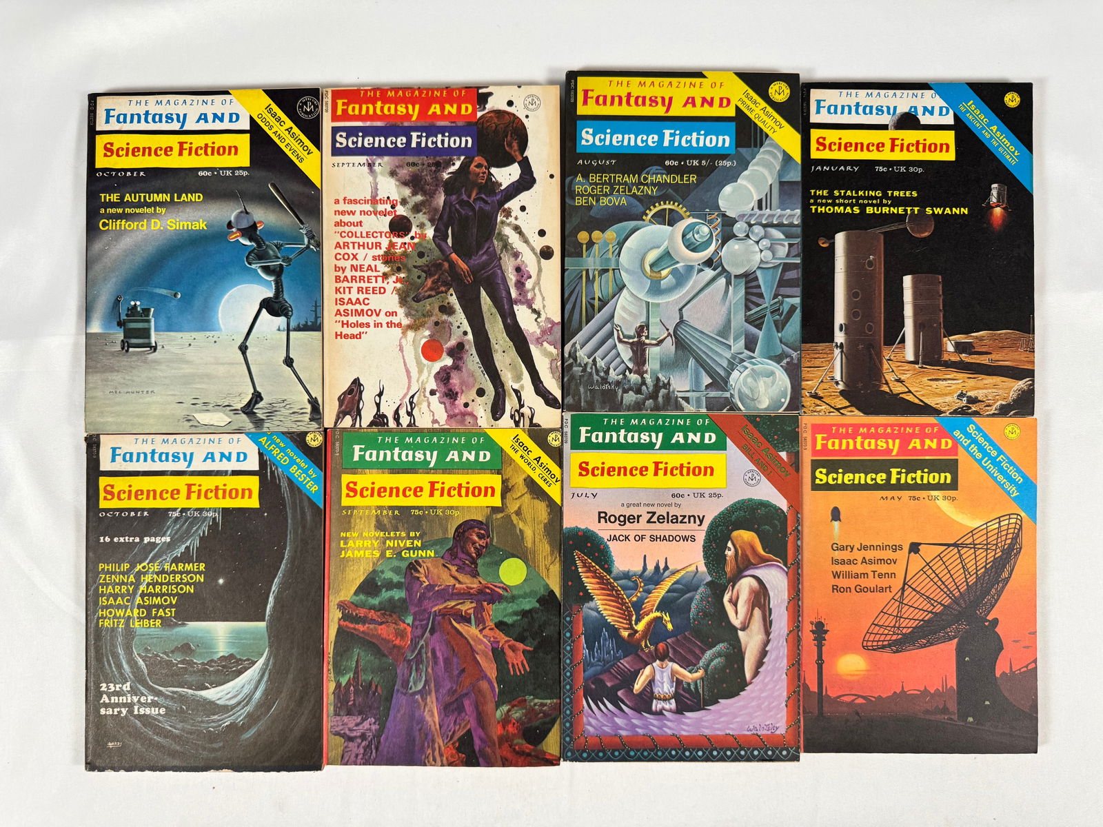 Lot of Fantasy and Science Fiction Pulp Digest Magazine Readers 1950s 1960s 1970s (1 of 1)