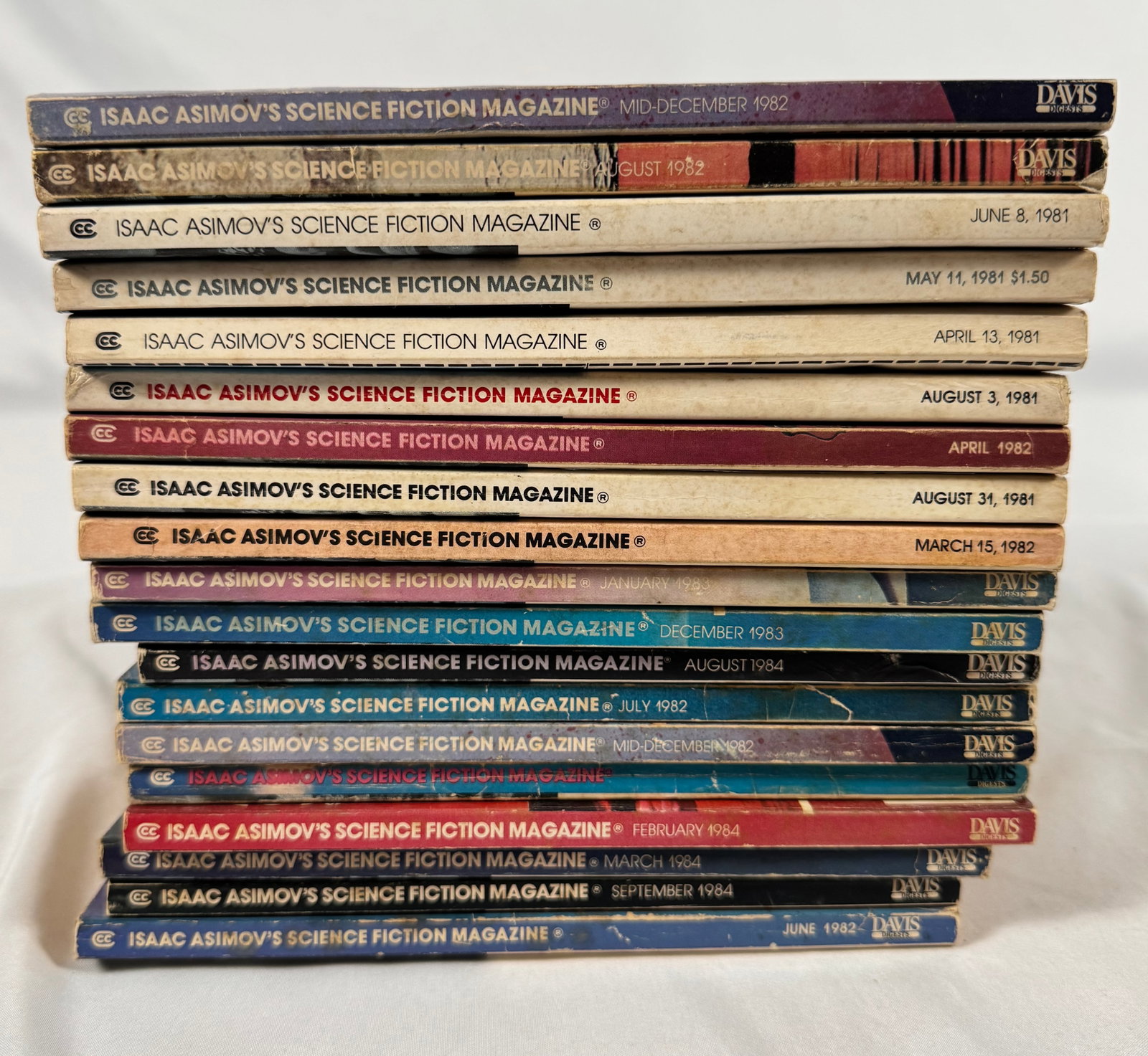 Lot of Isaac Asimov Pulp Digest Magazine Readers 1950s 1960s 1970s: Please reach out if you need additional photos.