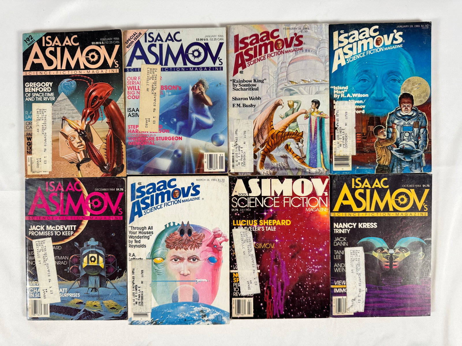 Lot of Isaac Asimov Pulp Digest Magazine Readers 1950s 1960s 1970s: Please reach out if you need additional photos.
