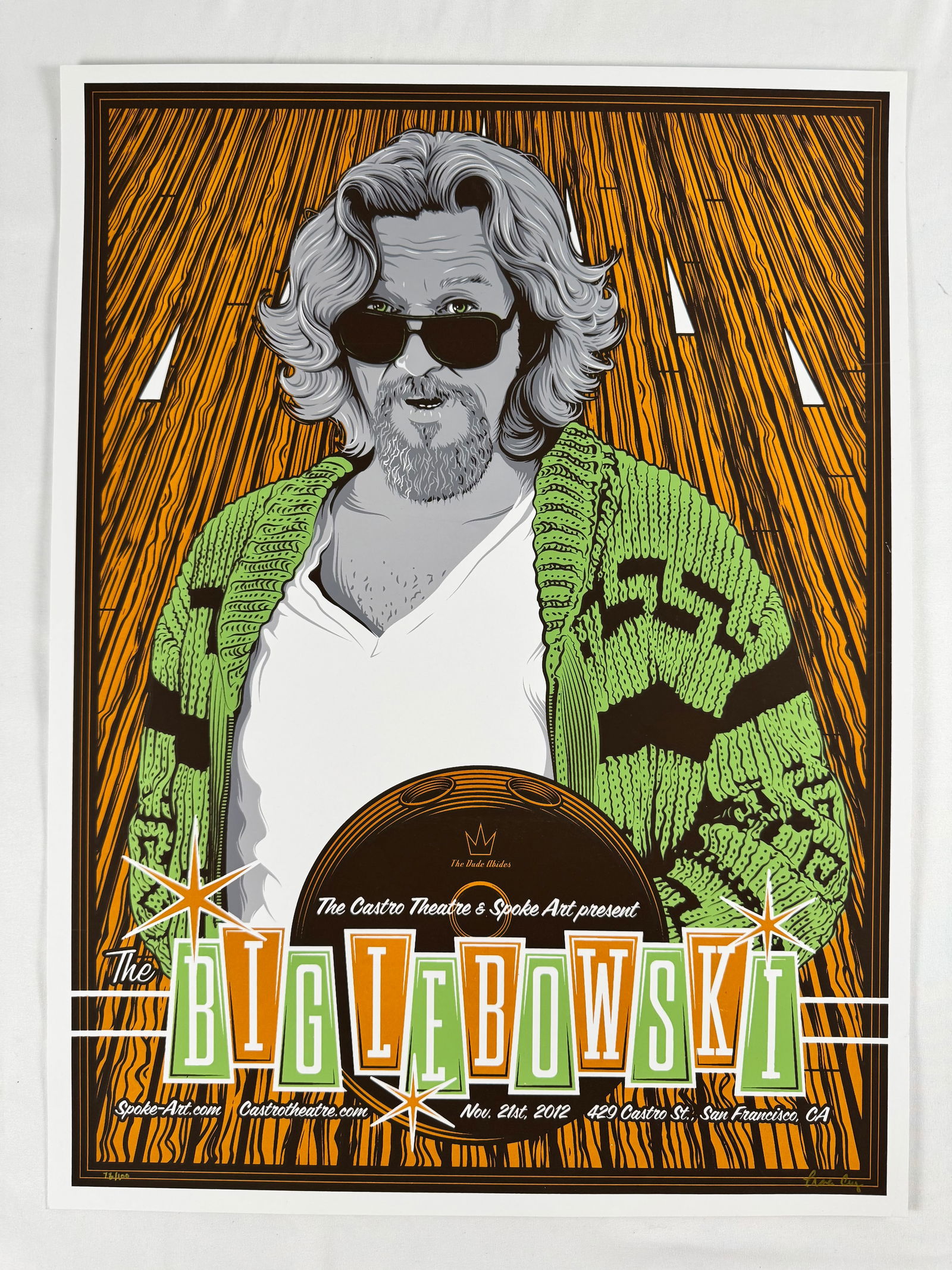 Big Lebowski by Tracie Ching Numbered 73/100 Signed Original Movie Poster Print (1 of 6)