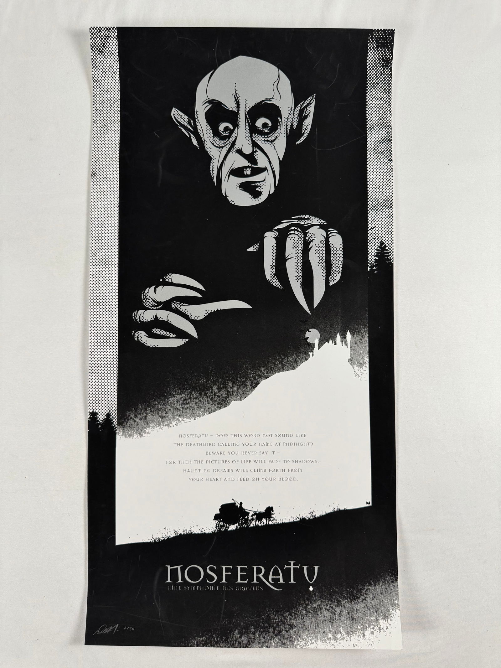 Nosferatu by David Moscati Numbered 2/20 Signed Original Movie Poster Print (1 of 6)