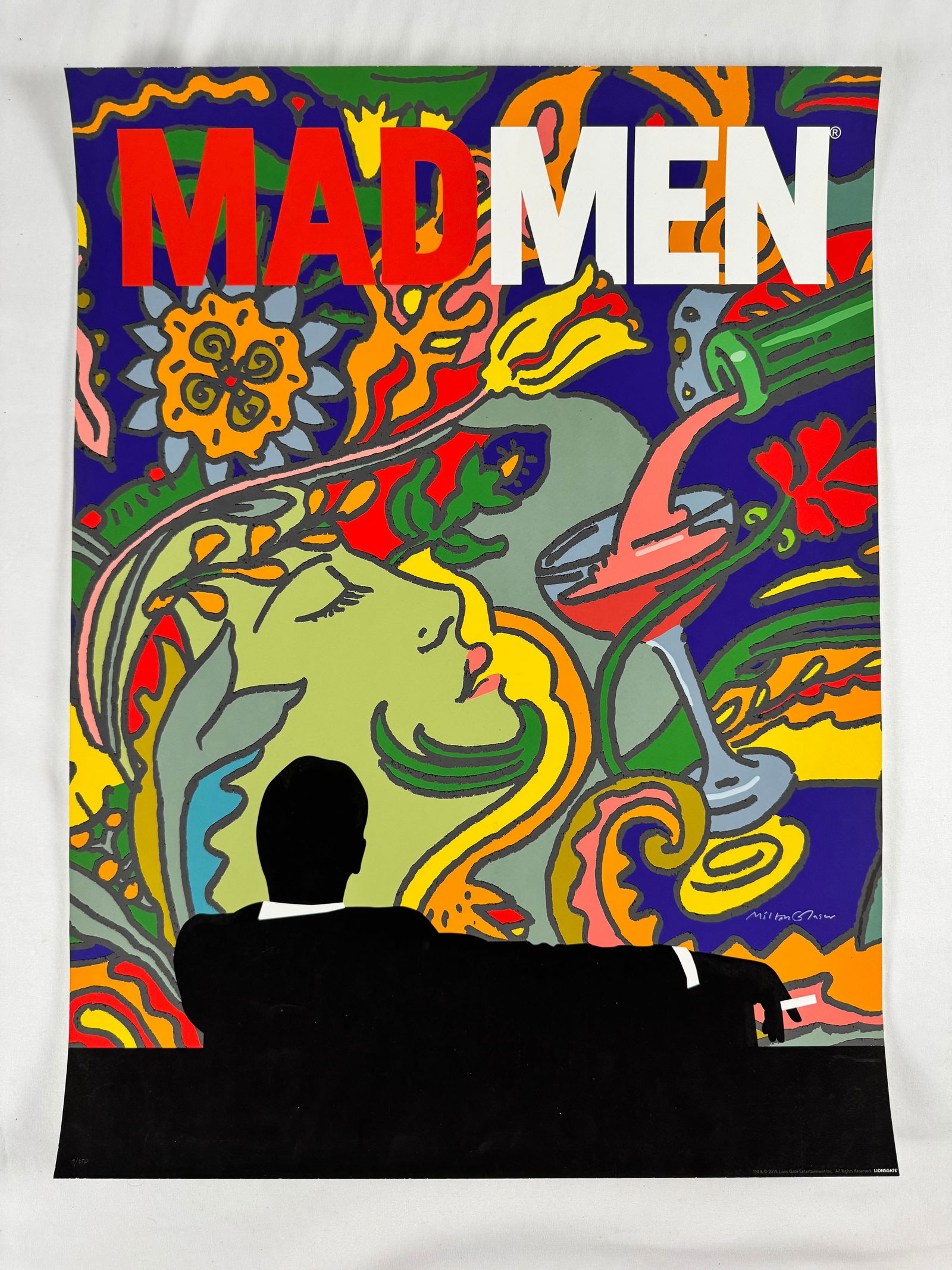 Mad Men Poster by Milton Glaser Signed in Plate Lionsgate and AMC TV Show Promotional Art Print (1 of 6)