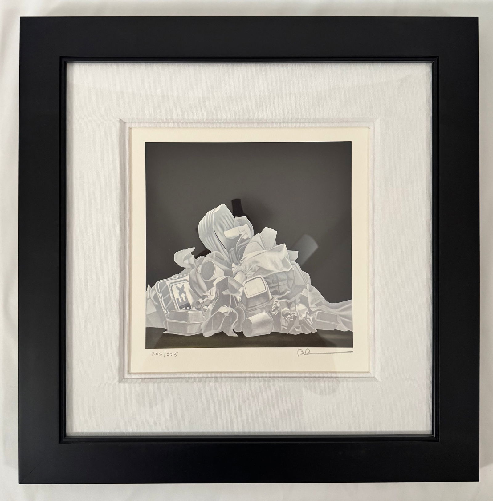 White Trash by Deyber Handcrafted Lithograph Signed Numbered 202/275 Framed with COA 10.5x11" (1 of 8)