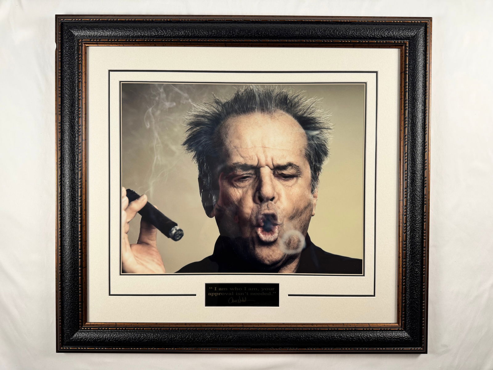 Jack Nicholson Photo Framed Cigar Smoke Ring "I Am Who I Am Your Approval Isn't Needed" Framed (1 of 7)