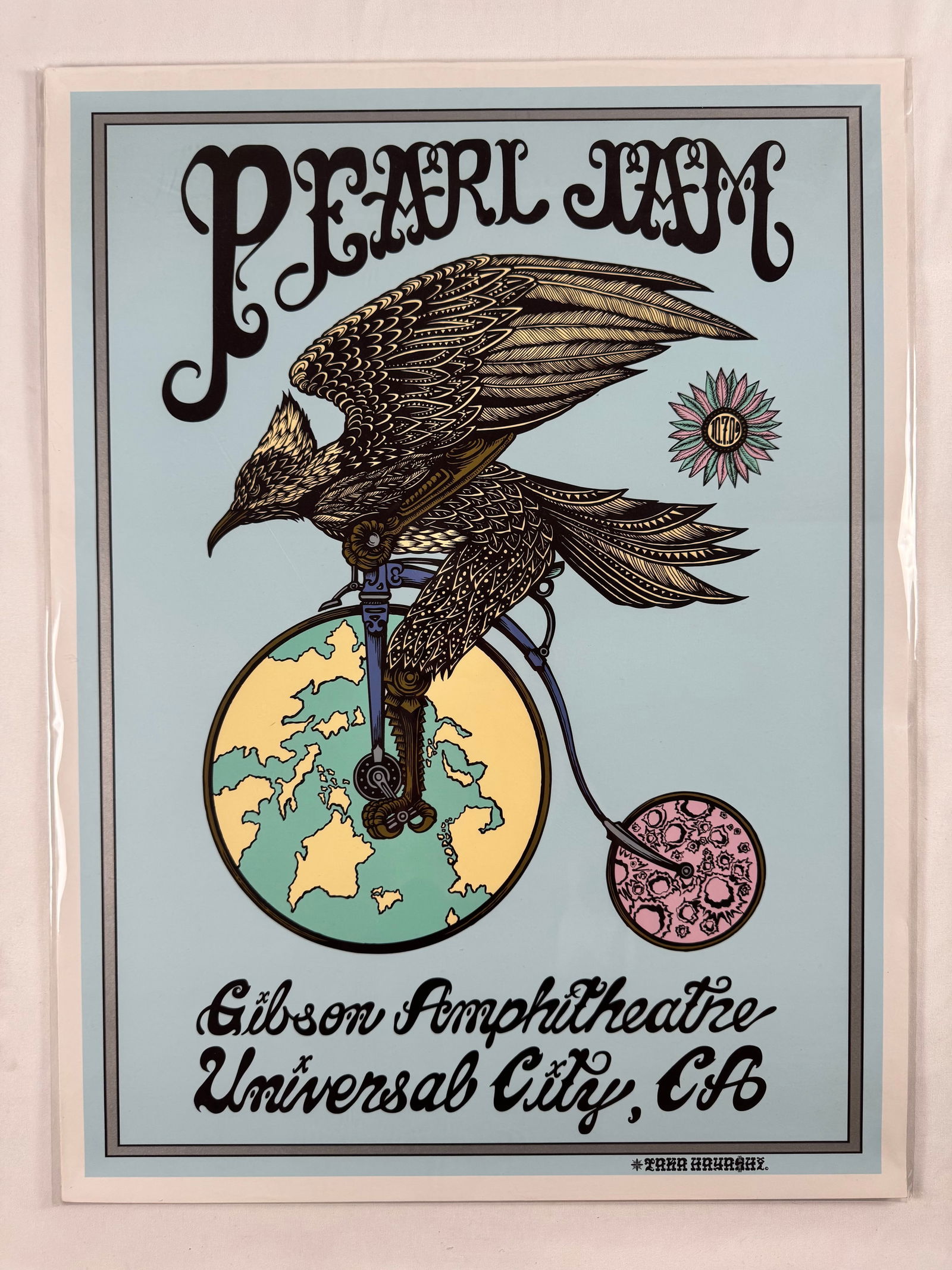 Pearl Jam Print Taka Hayashi Original Concert Poster Print PJ 2009 Universal Amphitheater. ( Gibson (1 of 4)