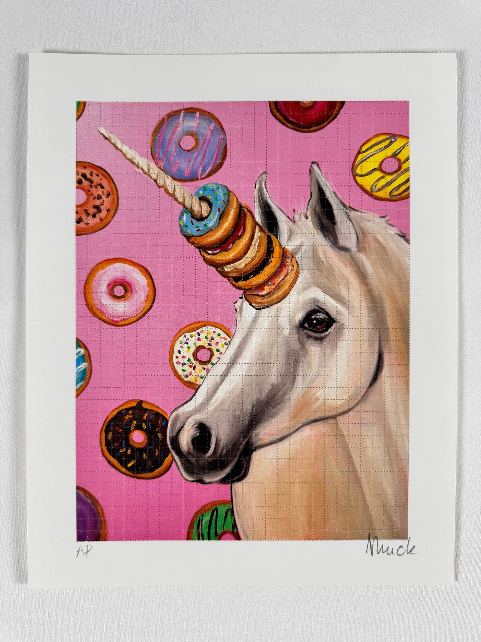 Unicorn Donuts by Jules Muck Original Limited Edition Signed Print AP 9x11 (1 of 6)