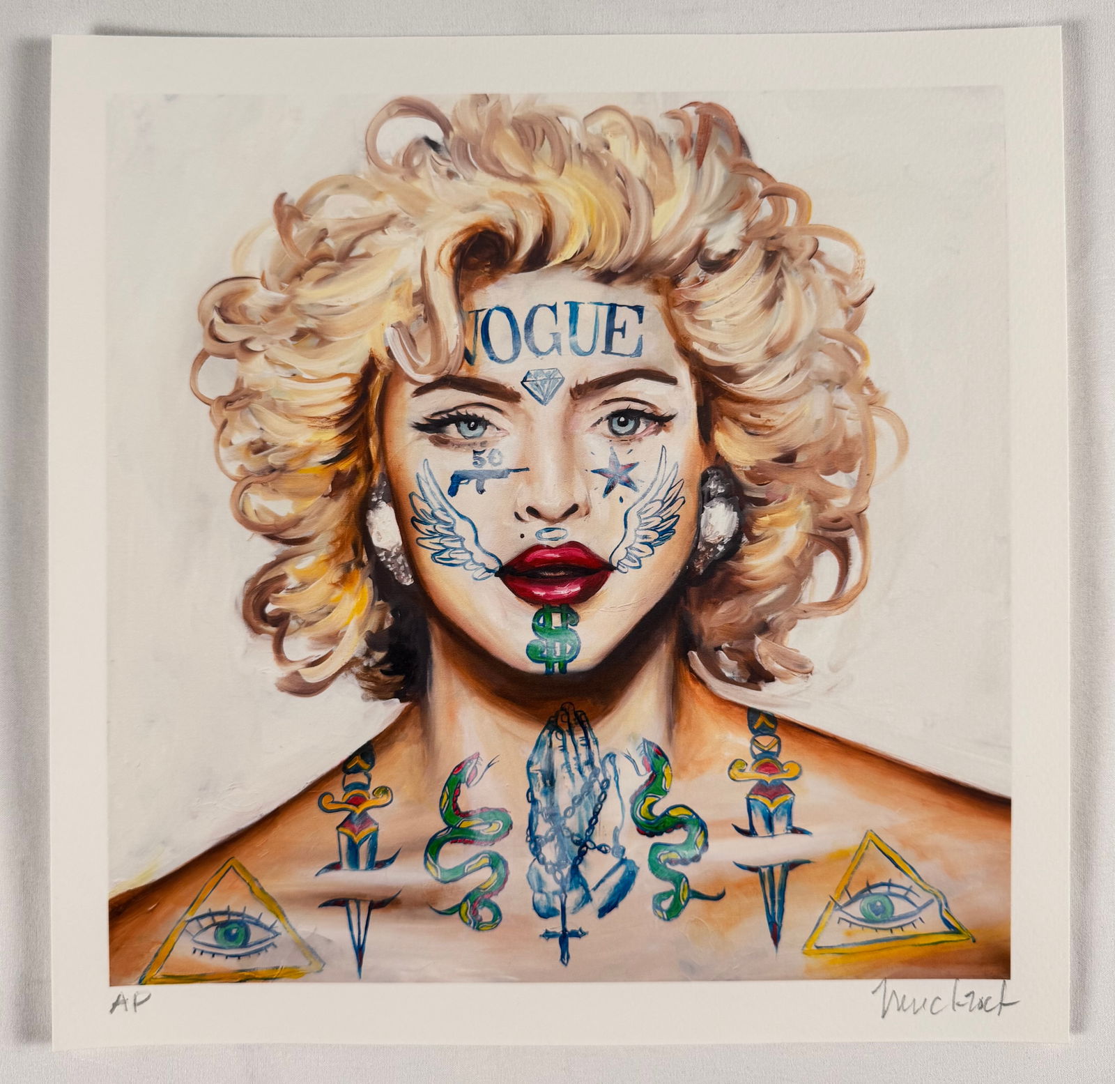Madonna by Jules Muck Original Limited Edition Signed Print Vogue Blonde Ambition 10x10 (1 of 4)