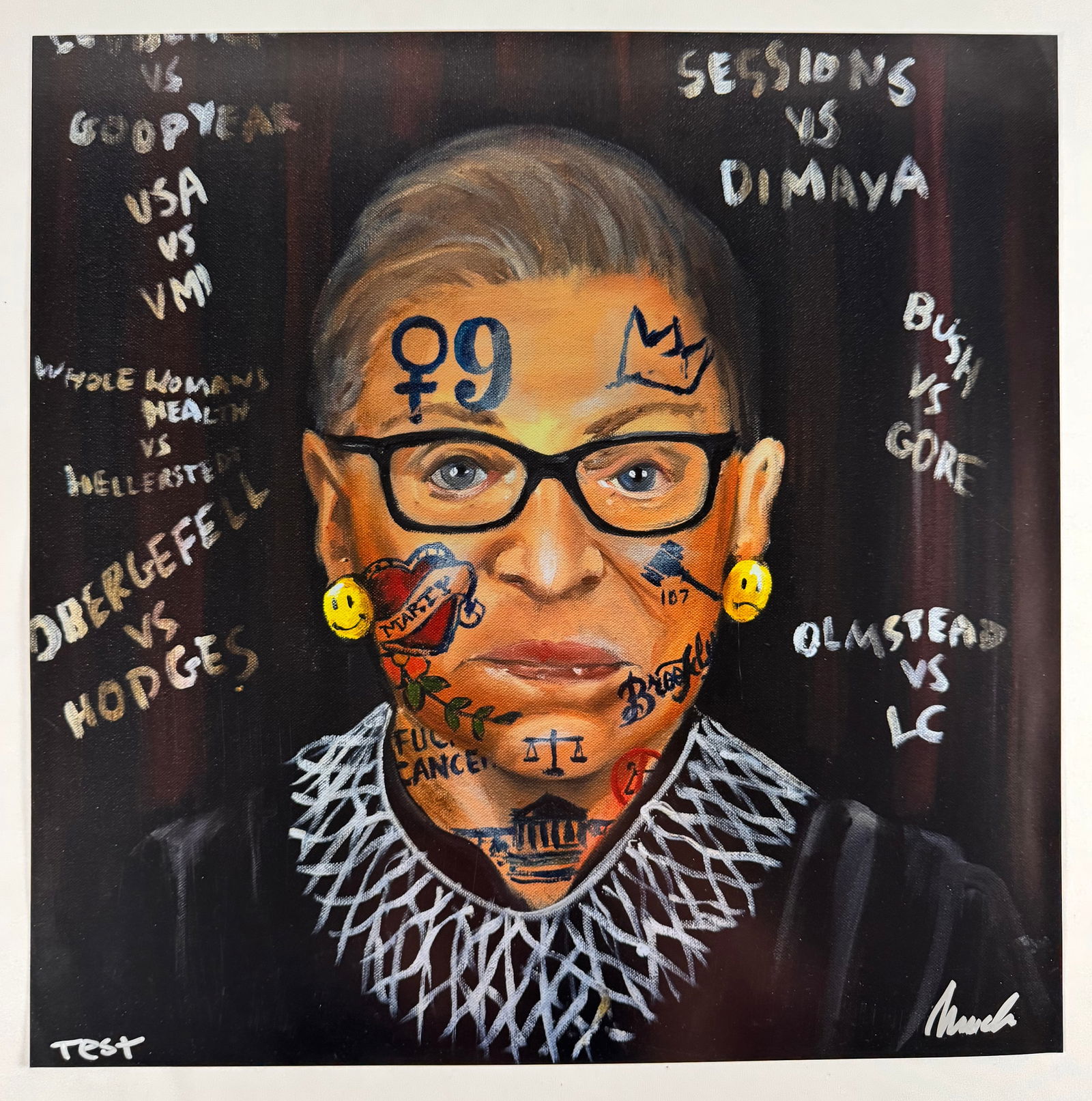 RBG Ruth Bader Ginsberg by Jules Muck Original Limited Edition Signed Print Test Moab (1 of 5)