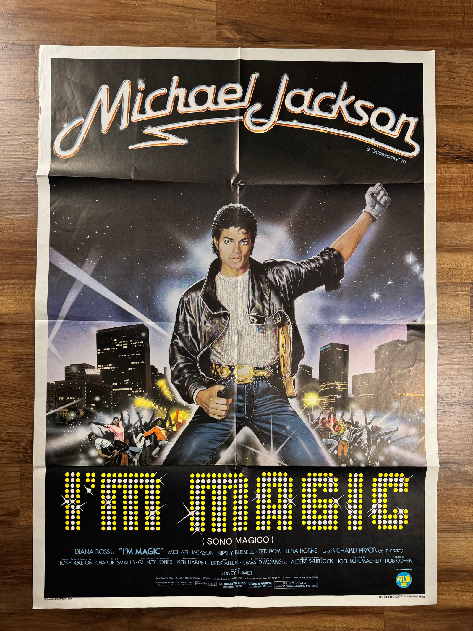 Michael Jackson in The Wiz 1978 Original 2 Fogli Italian 1P Folded Movie Poster 39"x55" Diana Ross (1 of 6)