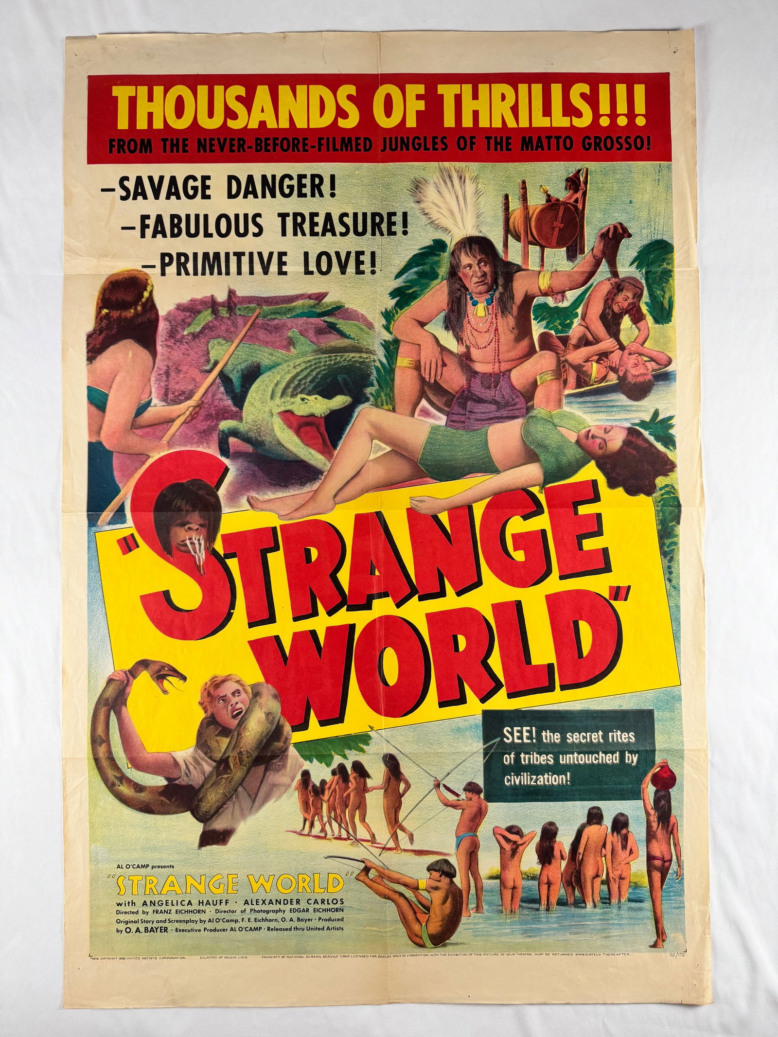 Strange World 1950 Original Vintage One Sheet 1SH Movie Poster 27x41" (1 of 6)