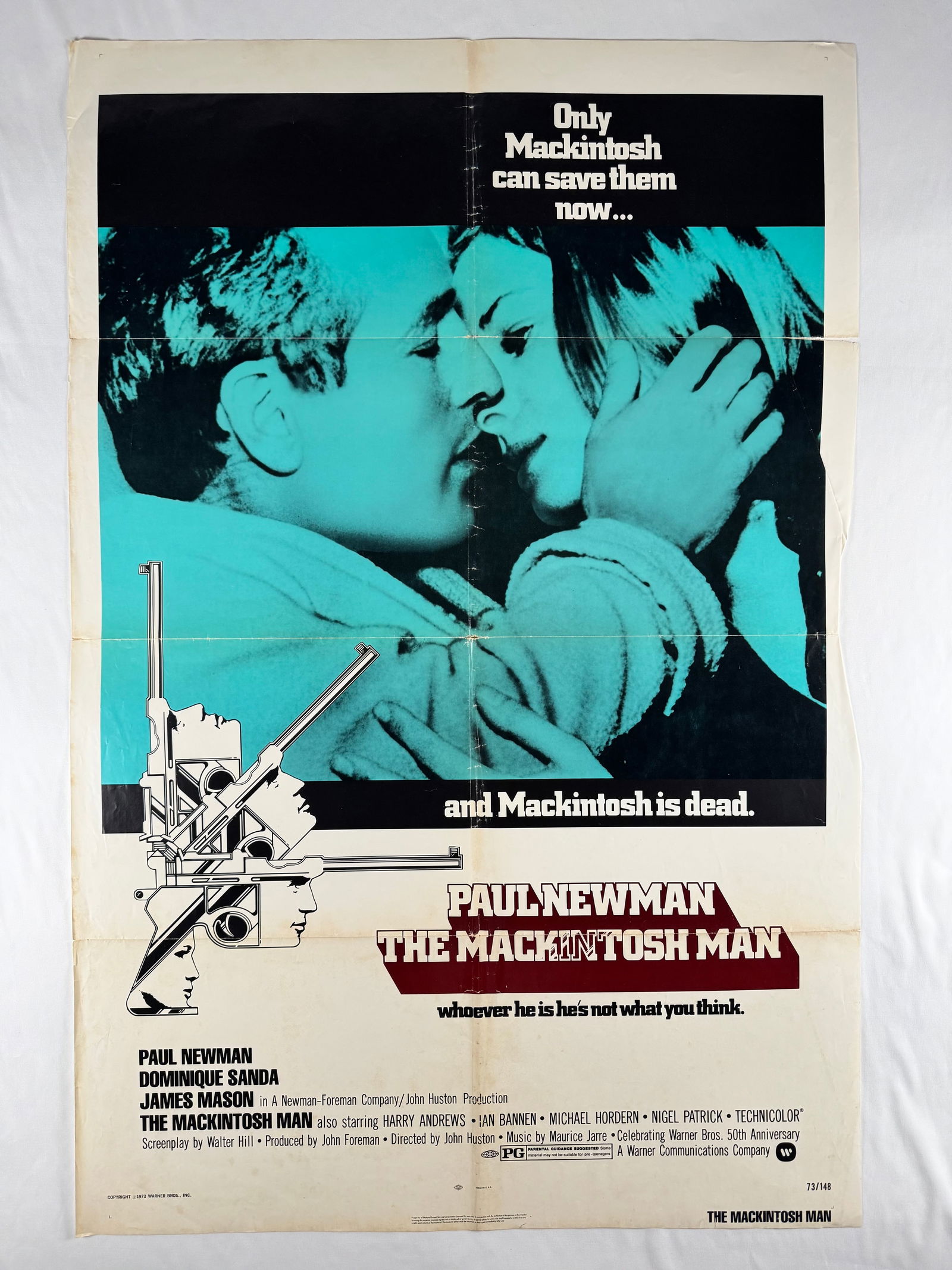 The Mackintosh Man 1973 Original Vintage One Sheet 1SH Movie Poster 27x41" Paul Newman (1 of 8)