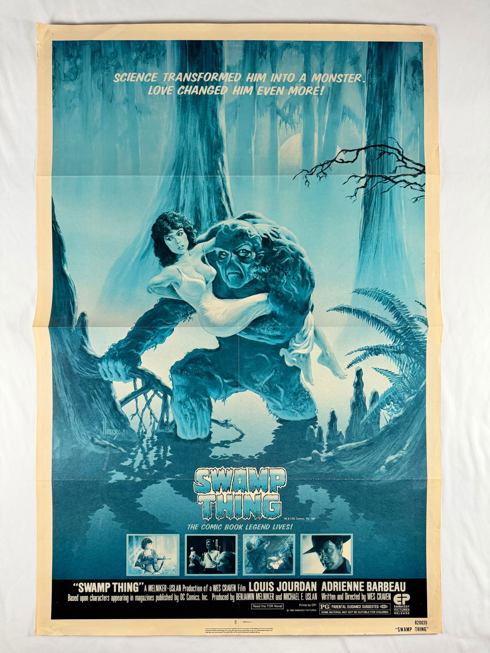 Swamp Thing 1982 Original Vintage One Sheet 1SH Movie Poster 27x41" Wes Craven (1 of 8)
