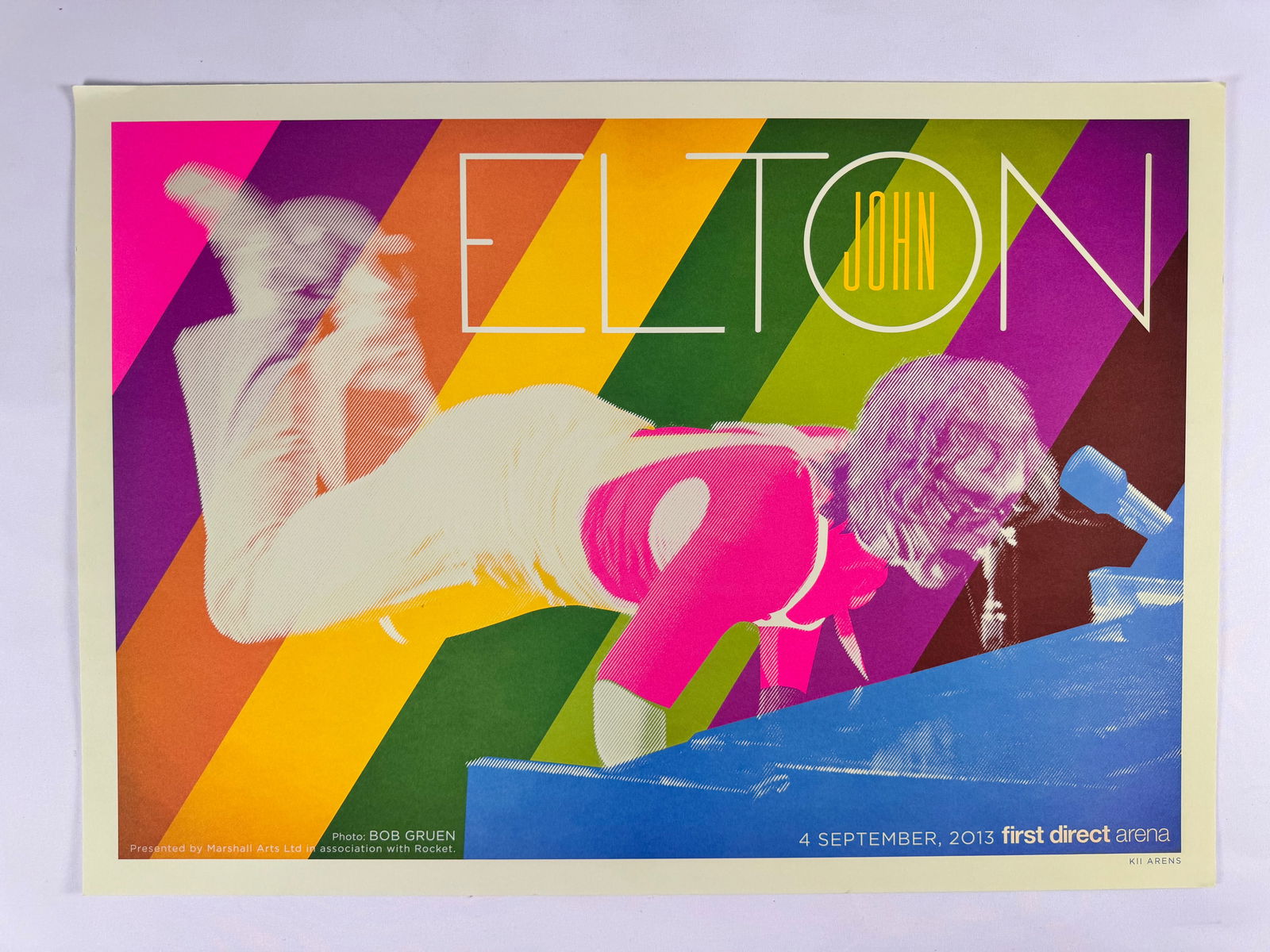 Elton John by Kii Arens 2013 First Direct Arena in Leeds United Kingdom Original Concert Lithograph (1 of 5)