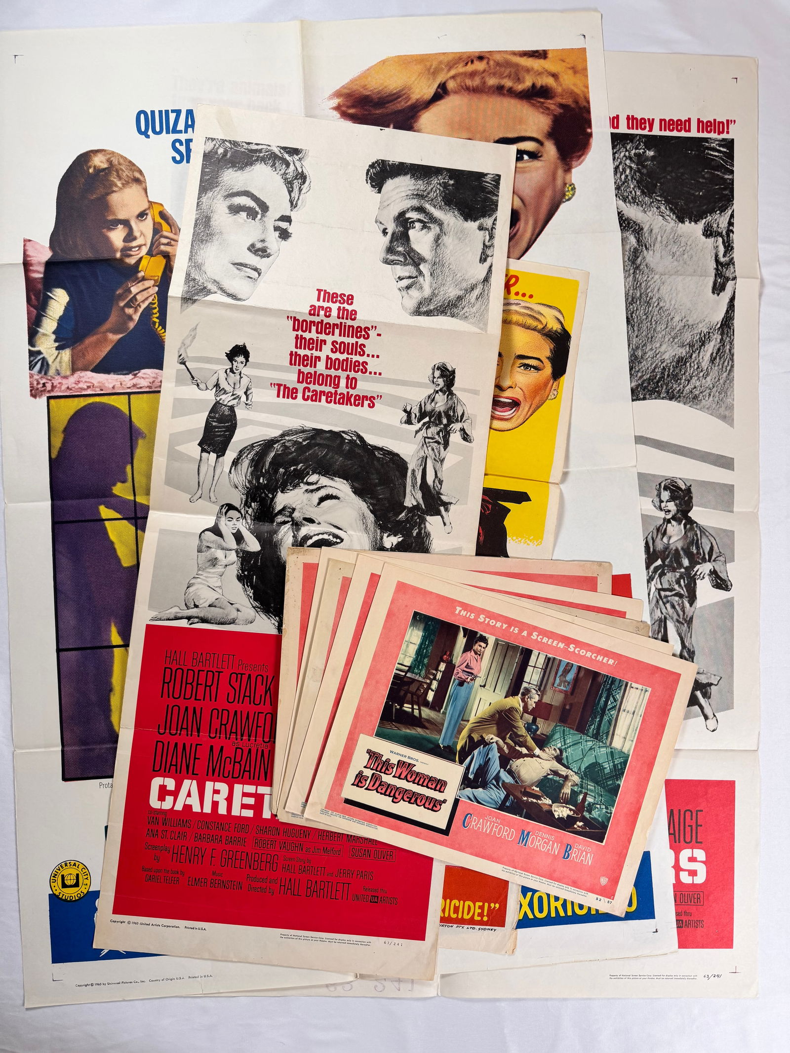 Lot of Joan Crawford Original Folded Movie Posters (1 of 6)