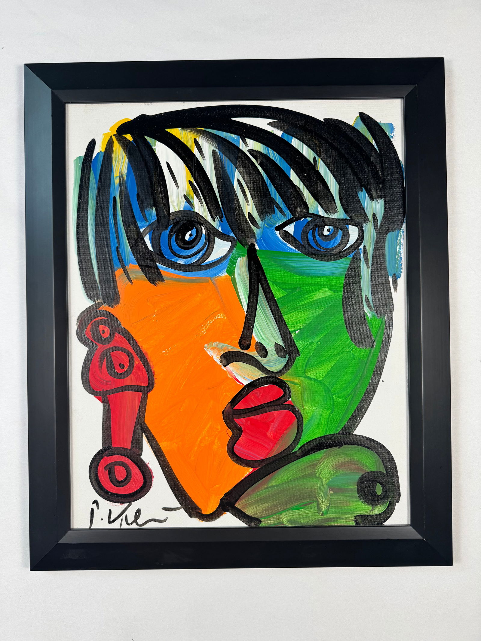 My Friend Andy Warhol by Peter Robert Keil Original Oil Painting Expressionist Portrait: Peter Robert Keil was born to an artist blacksmith father whom he lost very early in his childhood during World War II. In 1954, he began his traineeship as an artist metalworker and between 1959 and
