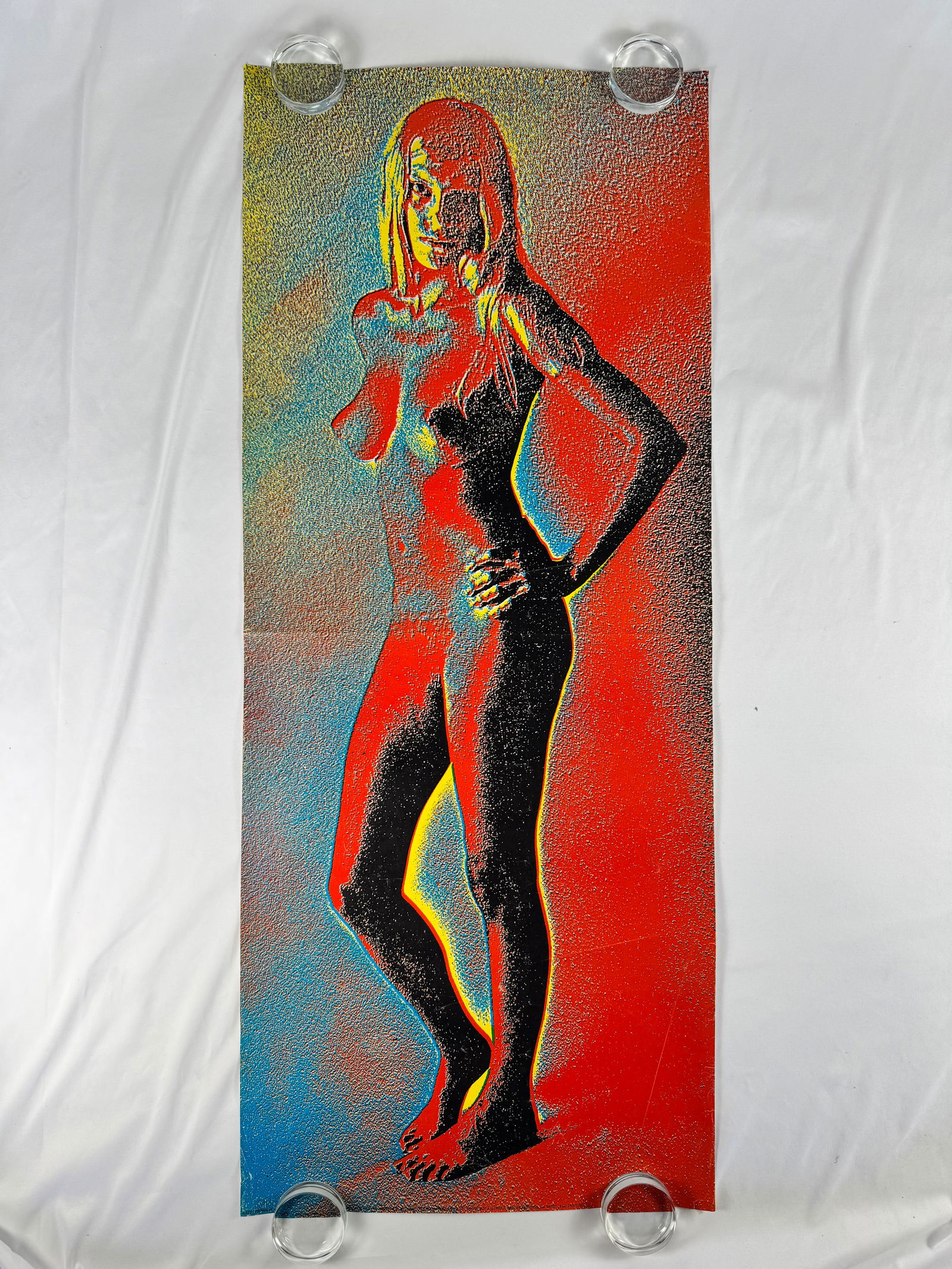 Primary Colors by Victor Langer Nude Female 1971 Vintage Door Poster San Francisco California: This poster is a true original, we have not been able to find another like it!