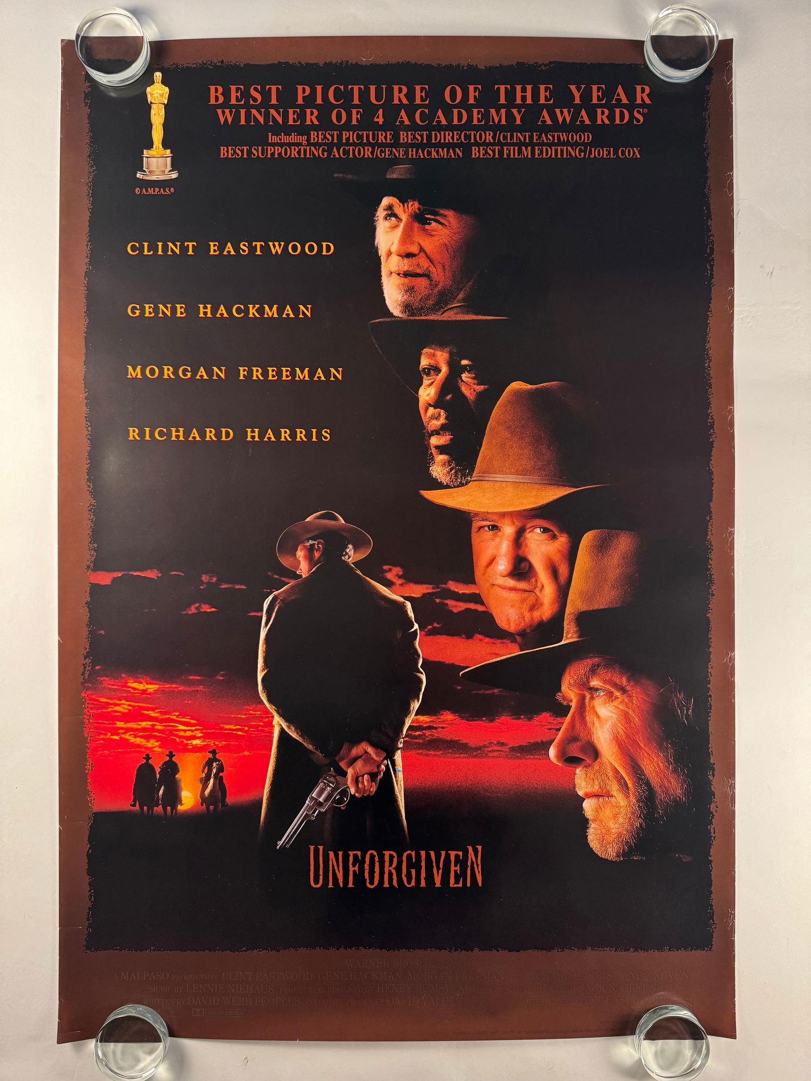 Unforgiven 1992 Oscars Version Original One Sheet Movie Poster 27x40 Rolled (1 of 4)