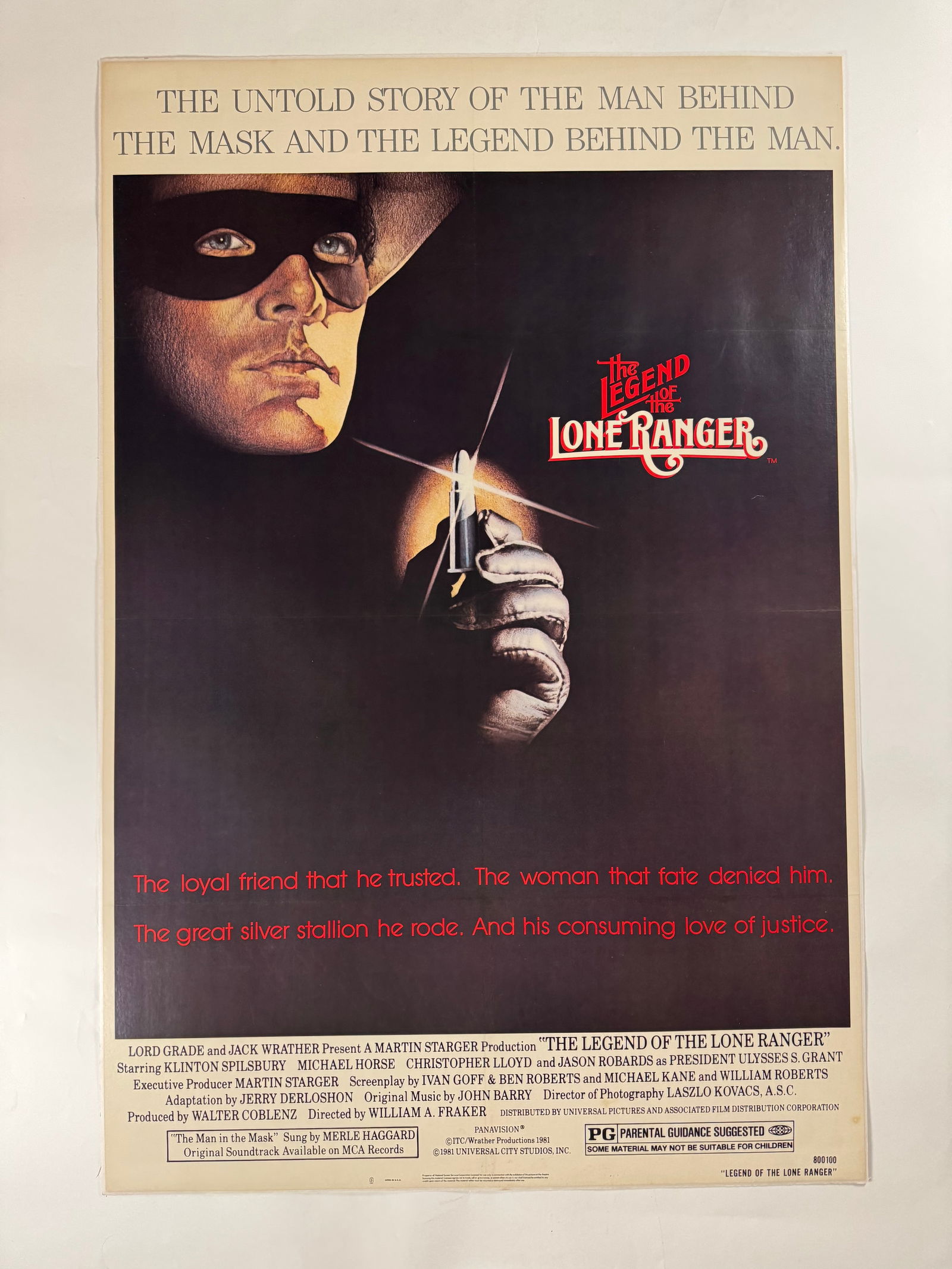 The Legend of the Lone Ranger 1981 Original Linen Backed Movie Poster 27"x41" (1 of 4)