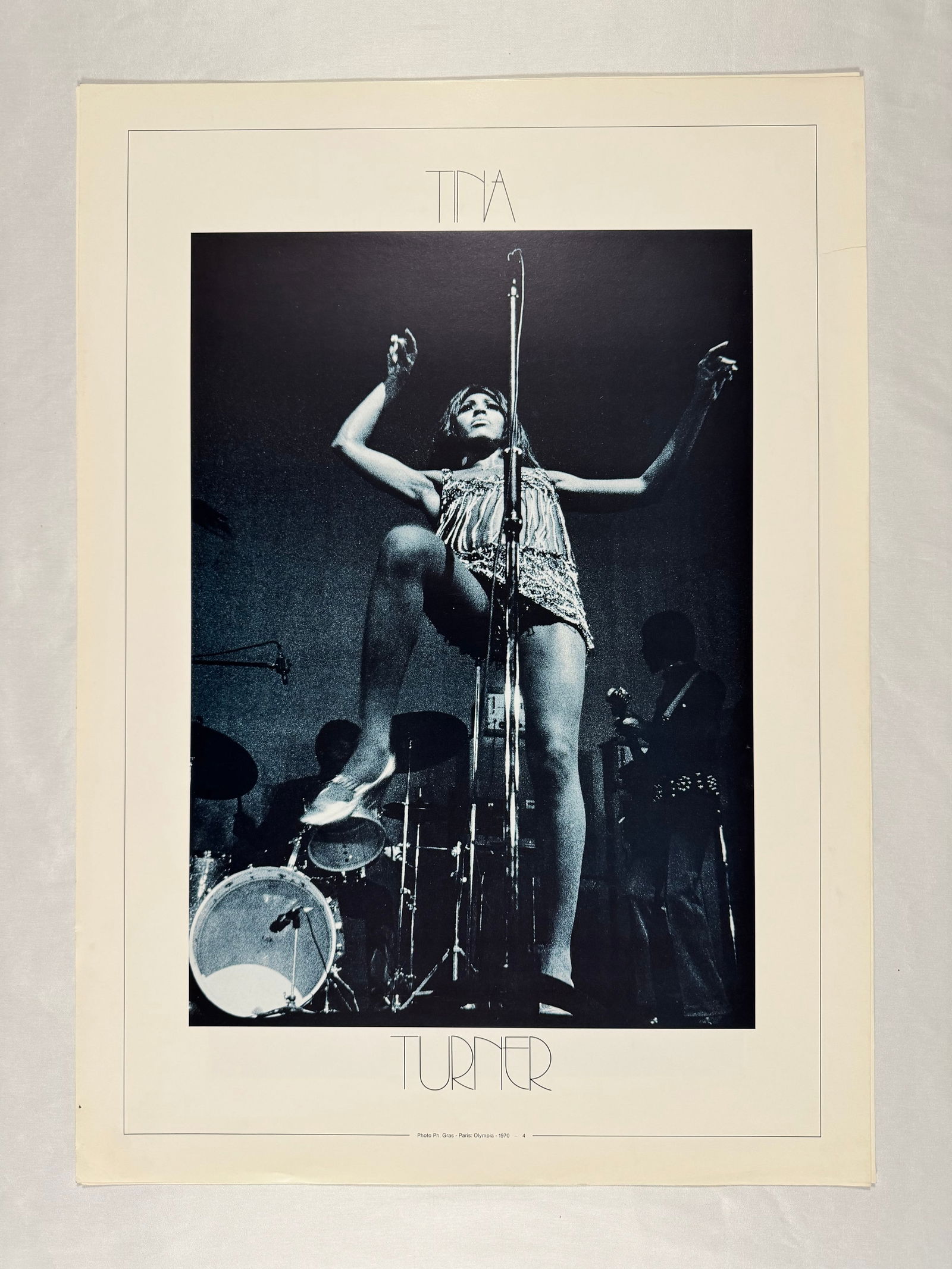 Tina Turner at Paris Olympia Theatre 1970 Print  Photograph Poster by Philippe Gras 19.5"x27" (1 of 5)