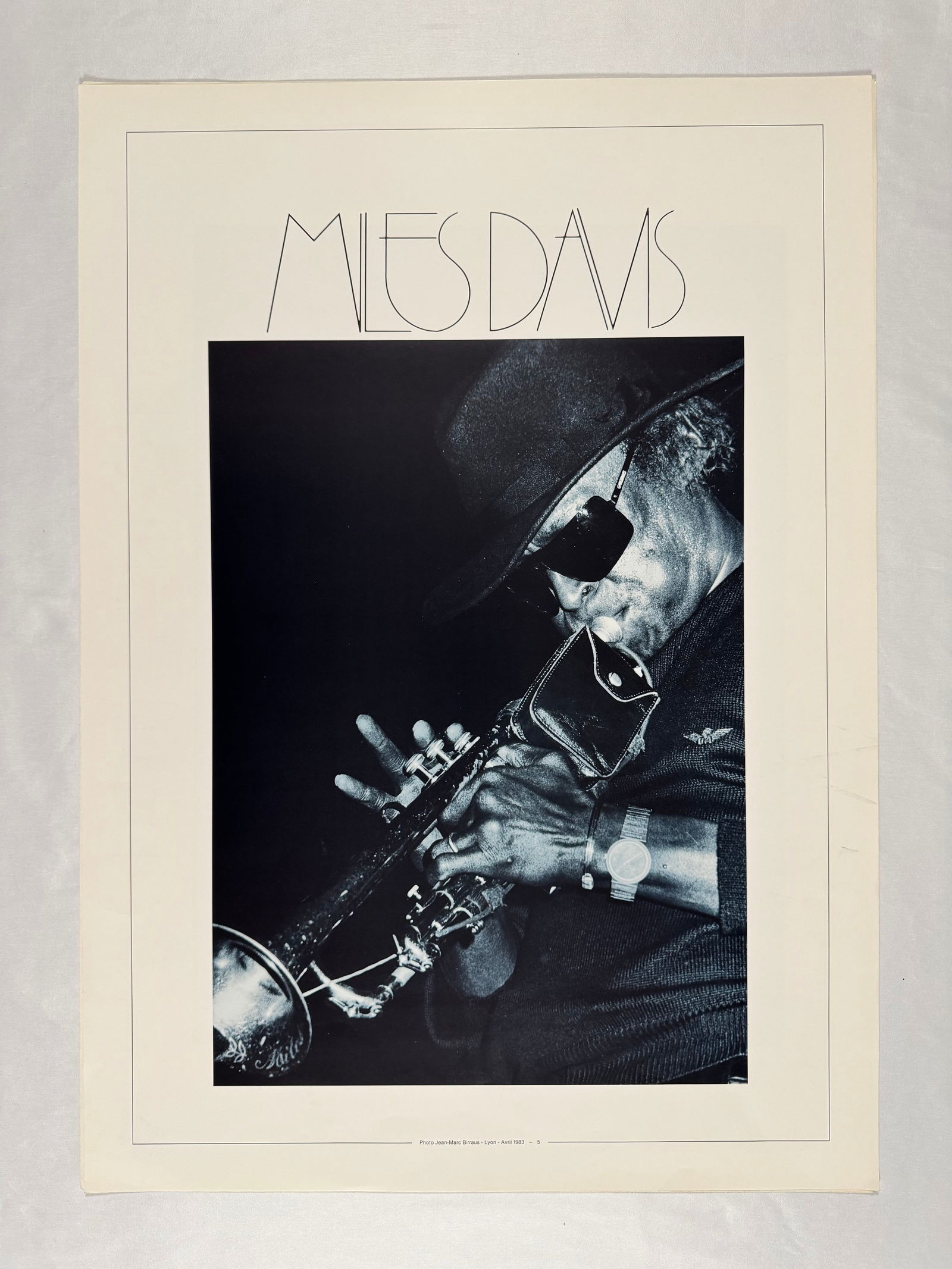Miles Davis Lyon 1983 Print Photograph Poster by Jean-Marc Birraus, 19.5"x27" (1 of 5)