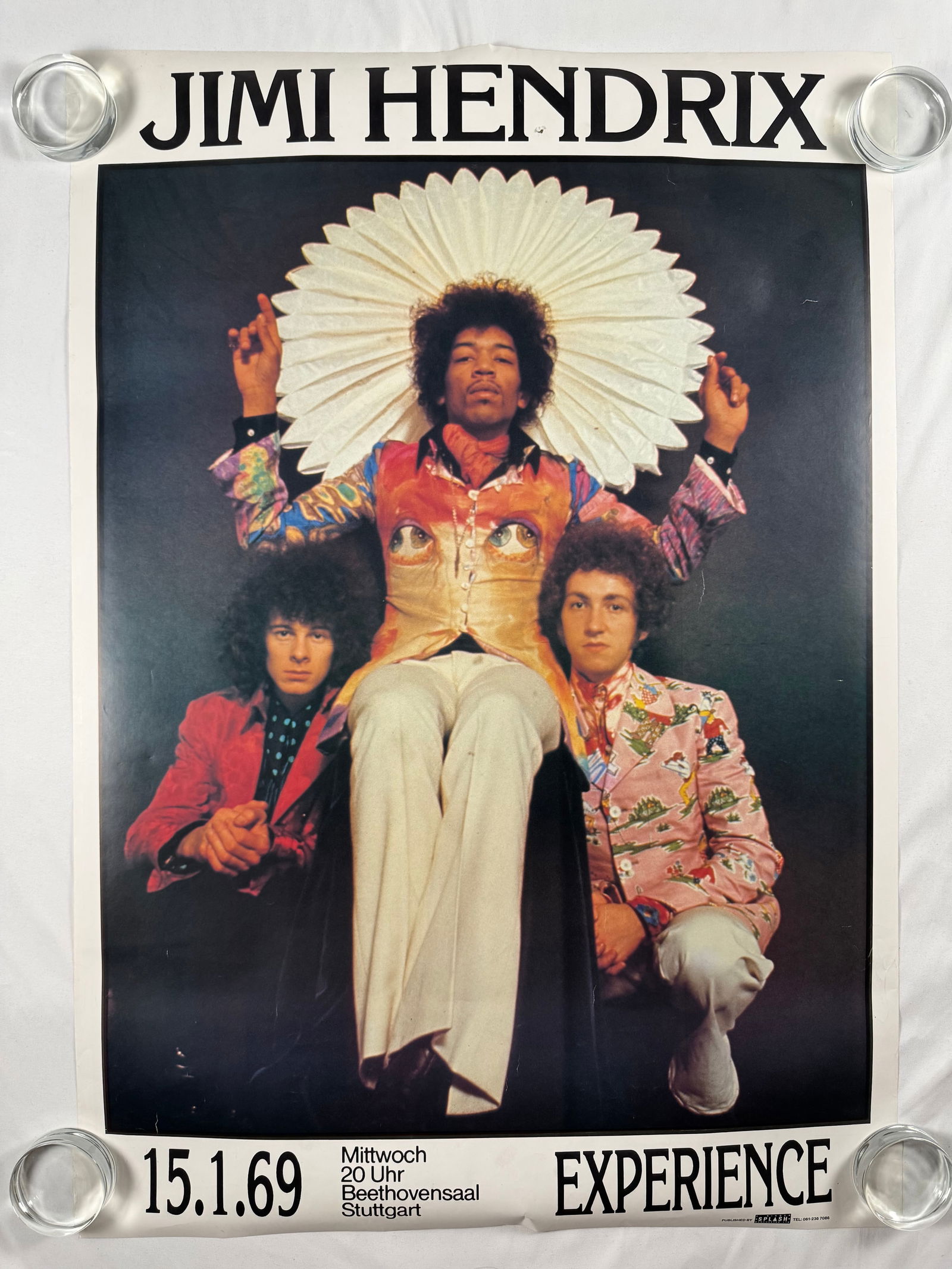 Jimi Hendrix Experience 1969 Original Poster Splash Manchester Poster (1 of 6)