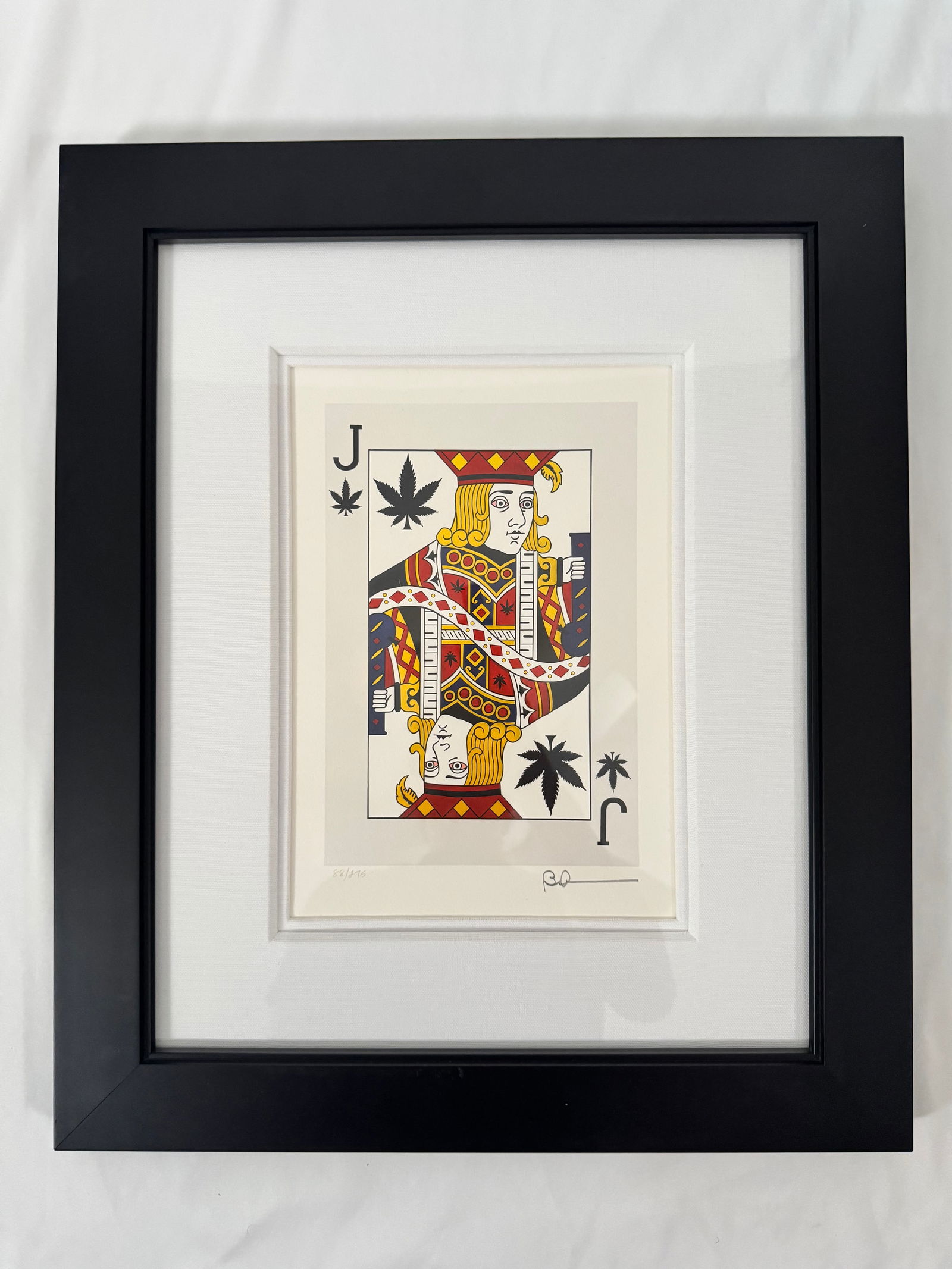 Jackpot by Deyber Handcrafted Lithograph Signed Numbered 88/275 Framed with COA 8x11.5" (1 of 8)