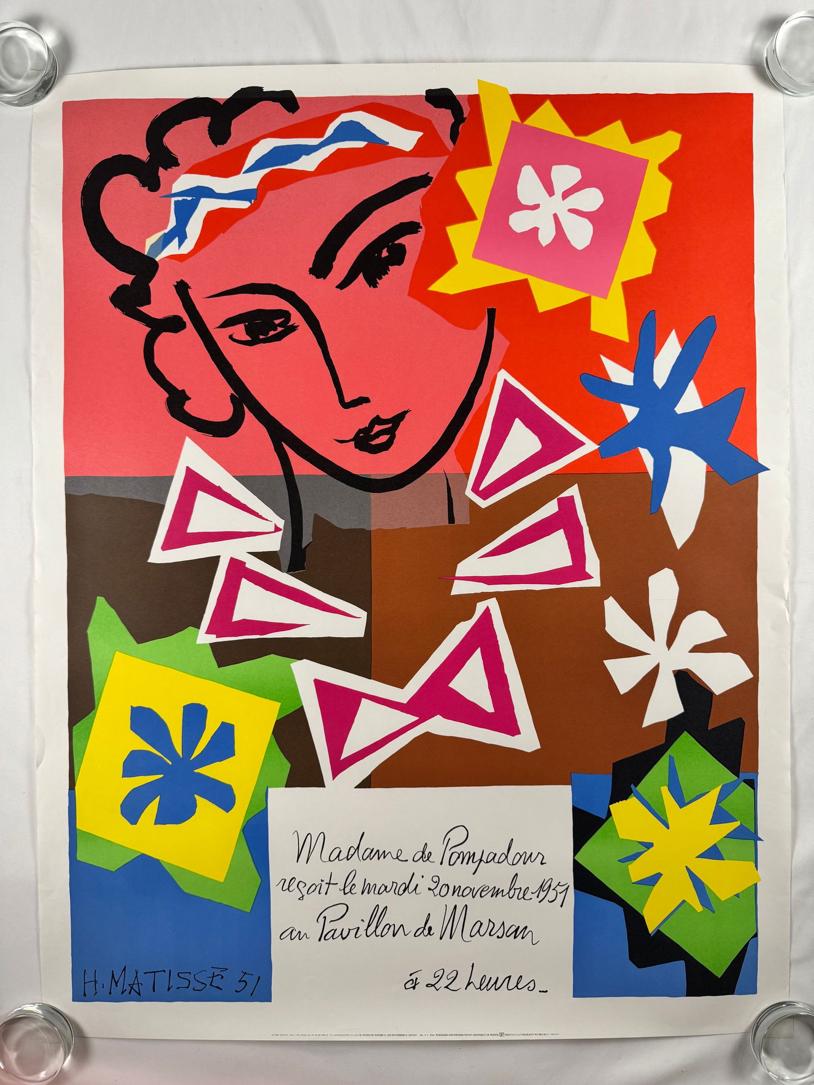Madame de Pompadour by Henri Matisse 1951 Vintage Lithograph Exhibition Poster Printed 1995 Art (1 of 6)