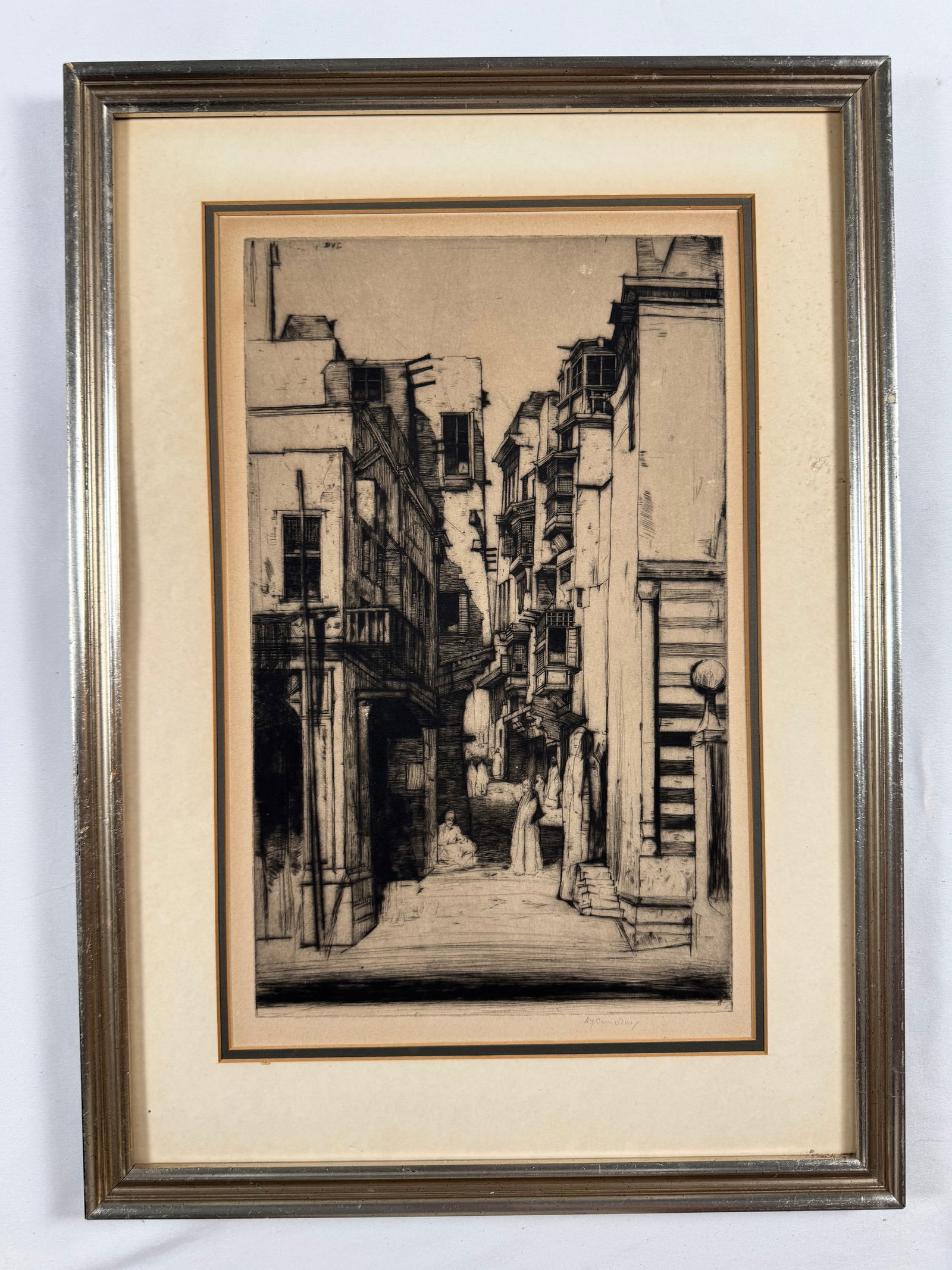 Street in Cairo by Sir David Young Cameron 1910 Signed (No Glass) 10x15.5 (27) (1 of 5)