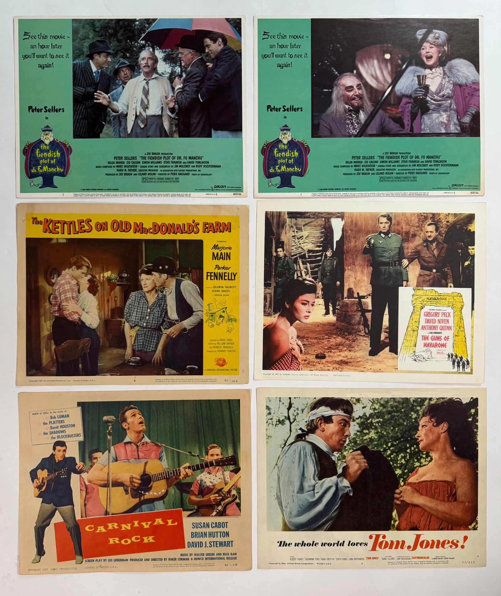 Lot of Six Original Lobby Cards 11x14 (1 of 2)