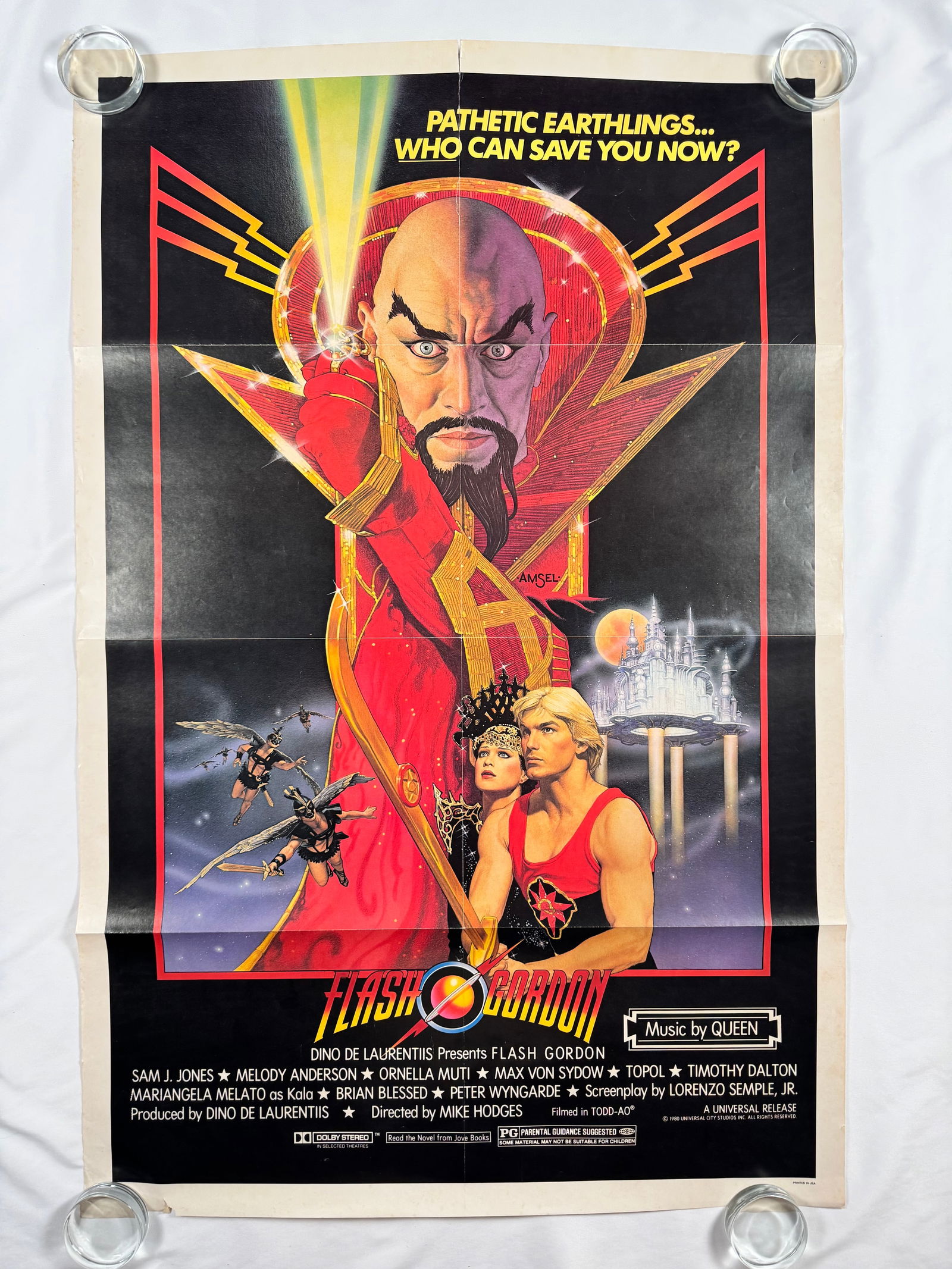 Flash Gordon 1980 One Sheet Original Vintage Movie Poster 27x41" Cult Film (1 of 5)