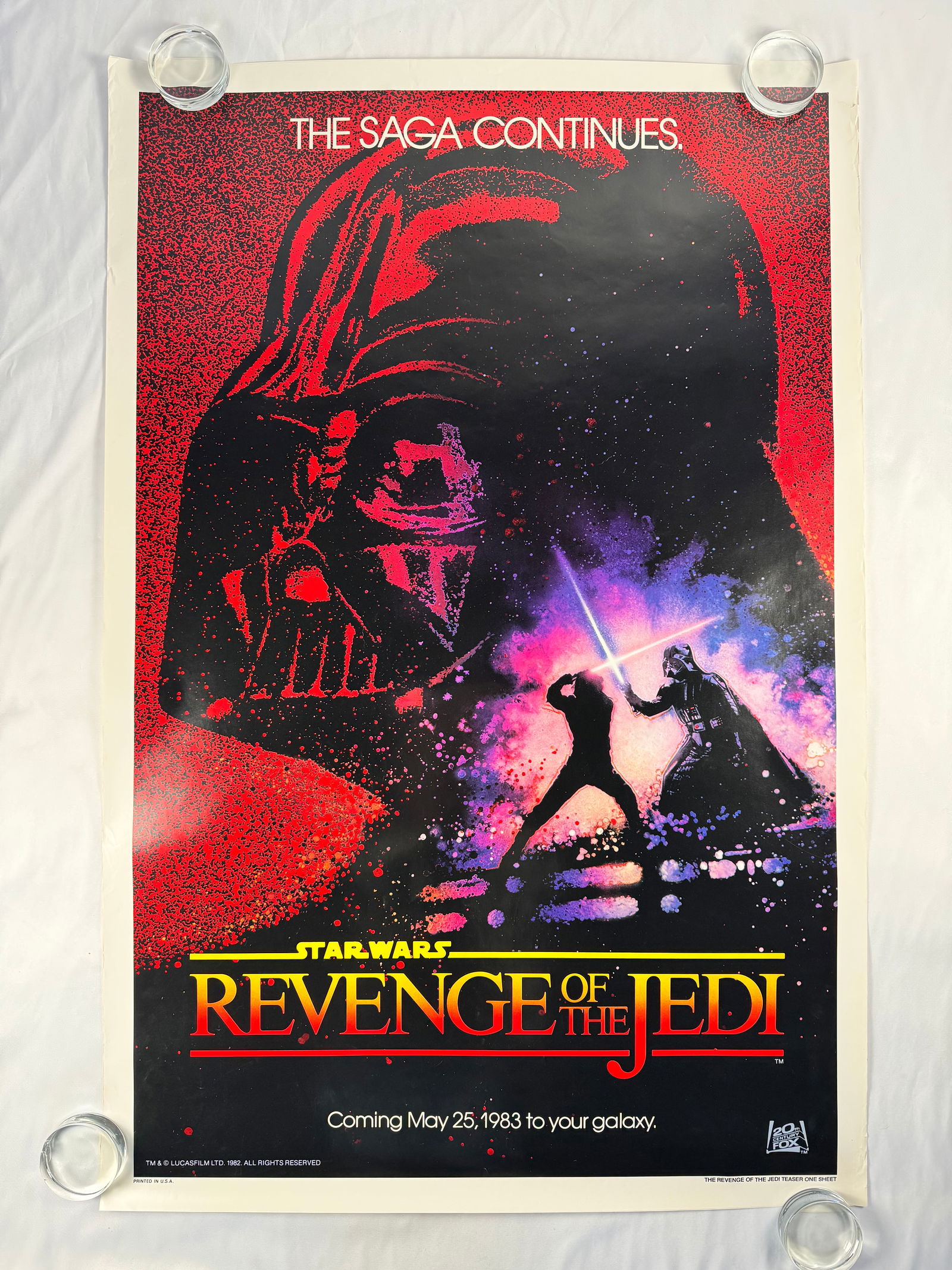 Revenge of the Jedi Original One Sheet 1982 Advance Teaser Movie Poster 27"x41" (1 of 9)