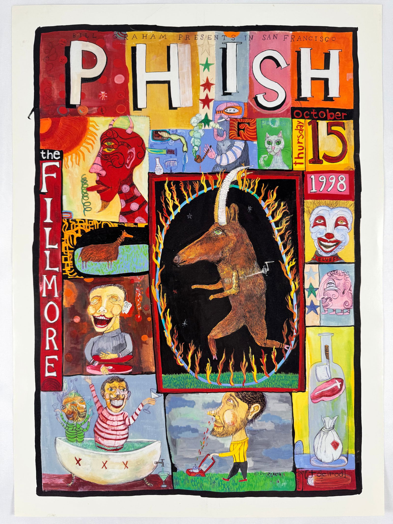 Phish Fillmore San Francisco 1998 Concert Poster Bill Graham Presents (1 of 4)