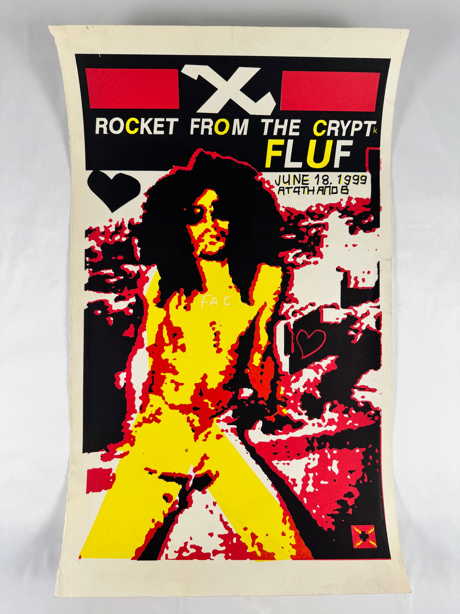 Rocket From The Crypt Fluf Show Poster 199: This entry corresponds to the Rocket From The Crypt and Fluf show poster dated June 18 1999 tied to the late 90s punk and alternative circuit.