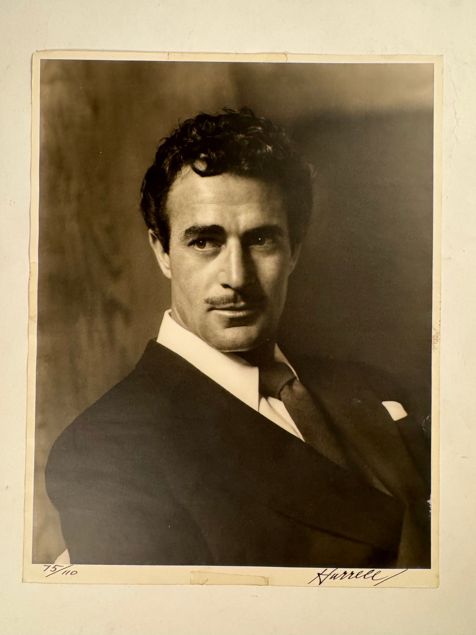 Gilbert Roland 11x14 Original Photograph Portrait by George Hurrell Signed and Numbered 75/100: Luis Antonio Dámaso de Alonso (December 11, 1905 – May 15, 1994), known professionally as Gilbert Roland, was a Mexican-born American film and television actor whose career spanned seven decades fr