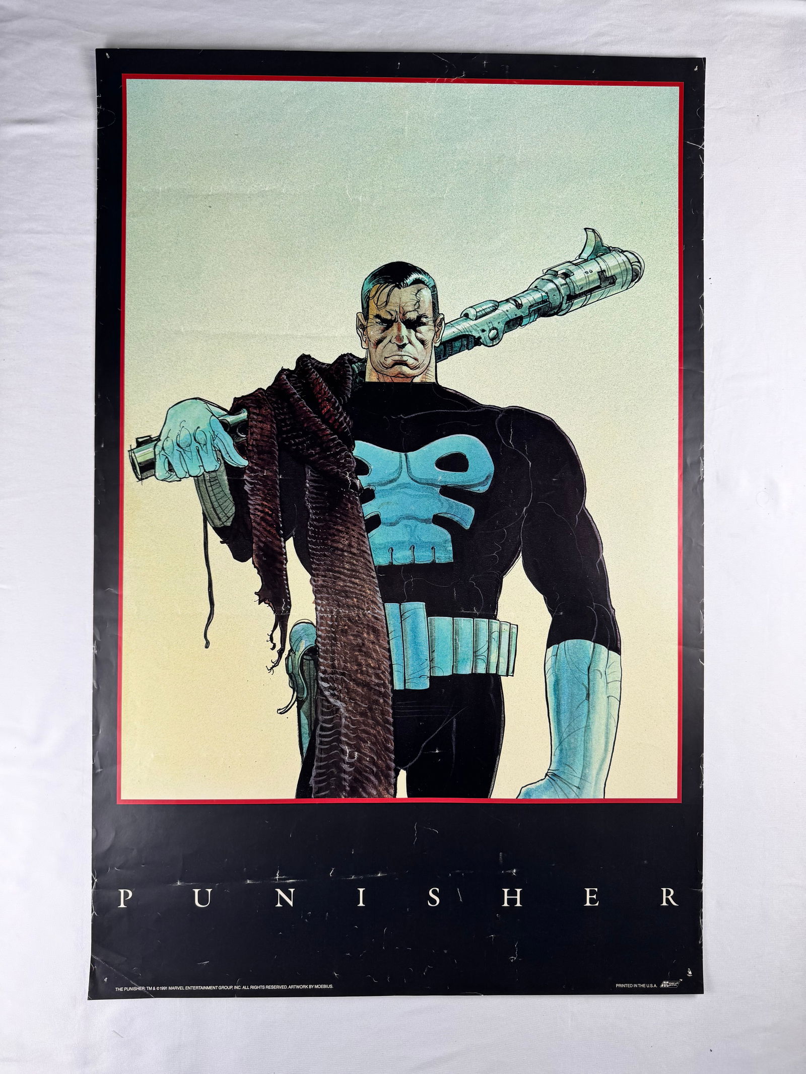Marvel The Punisher Character Original Poster by Moebius (1 of 6)